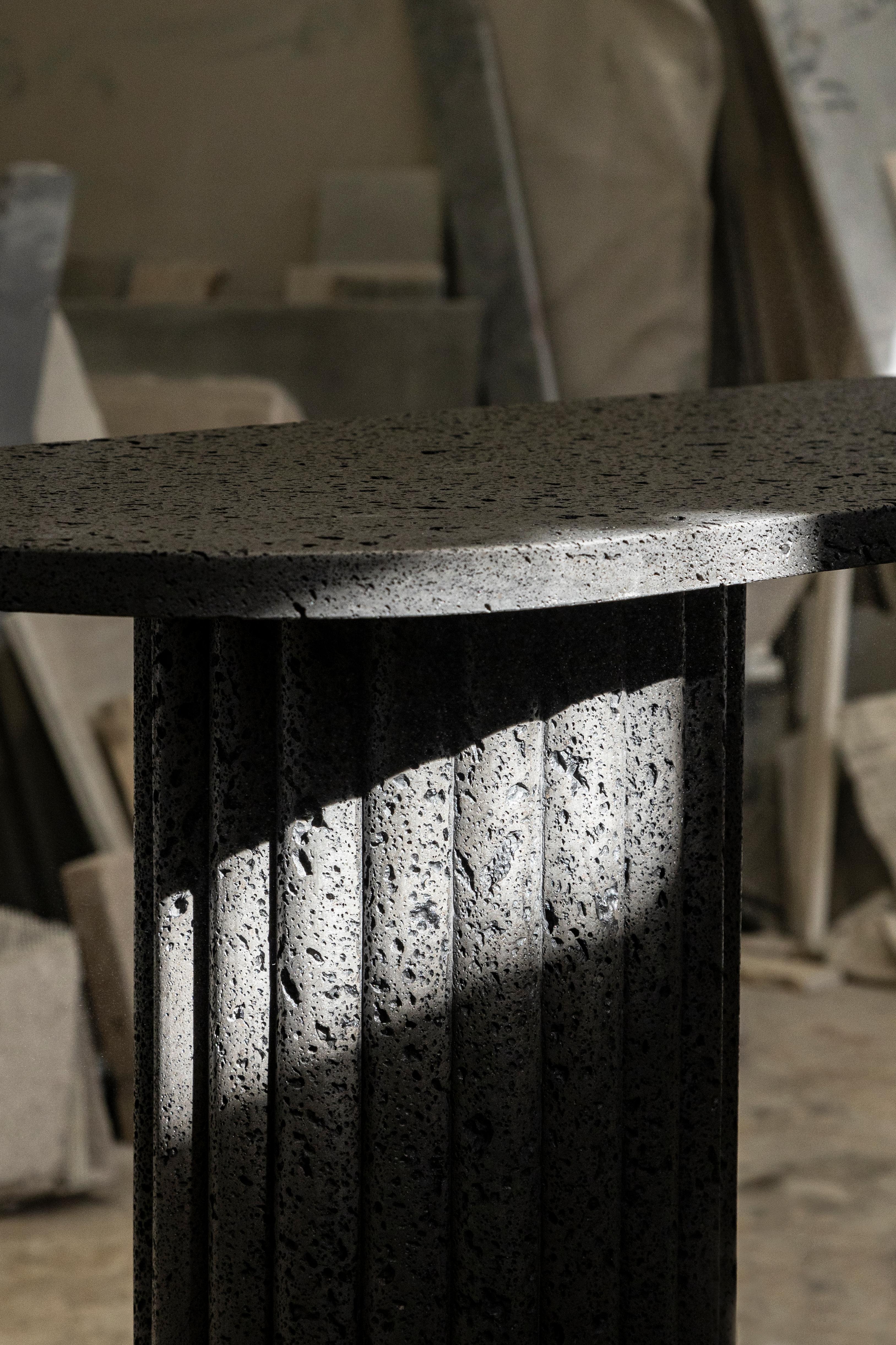Minimalist RIMA Console, Volcanic Stone For Sale