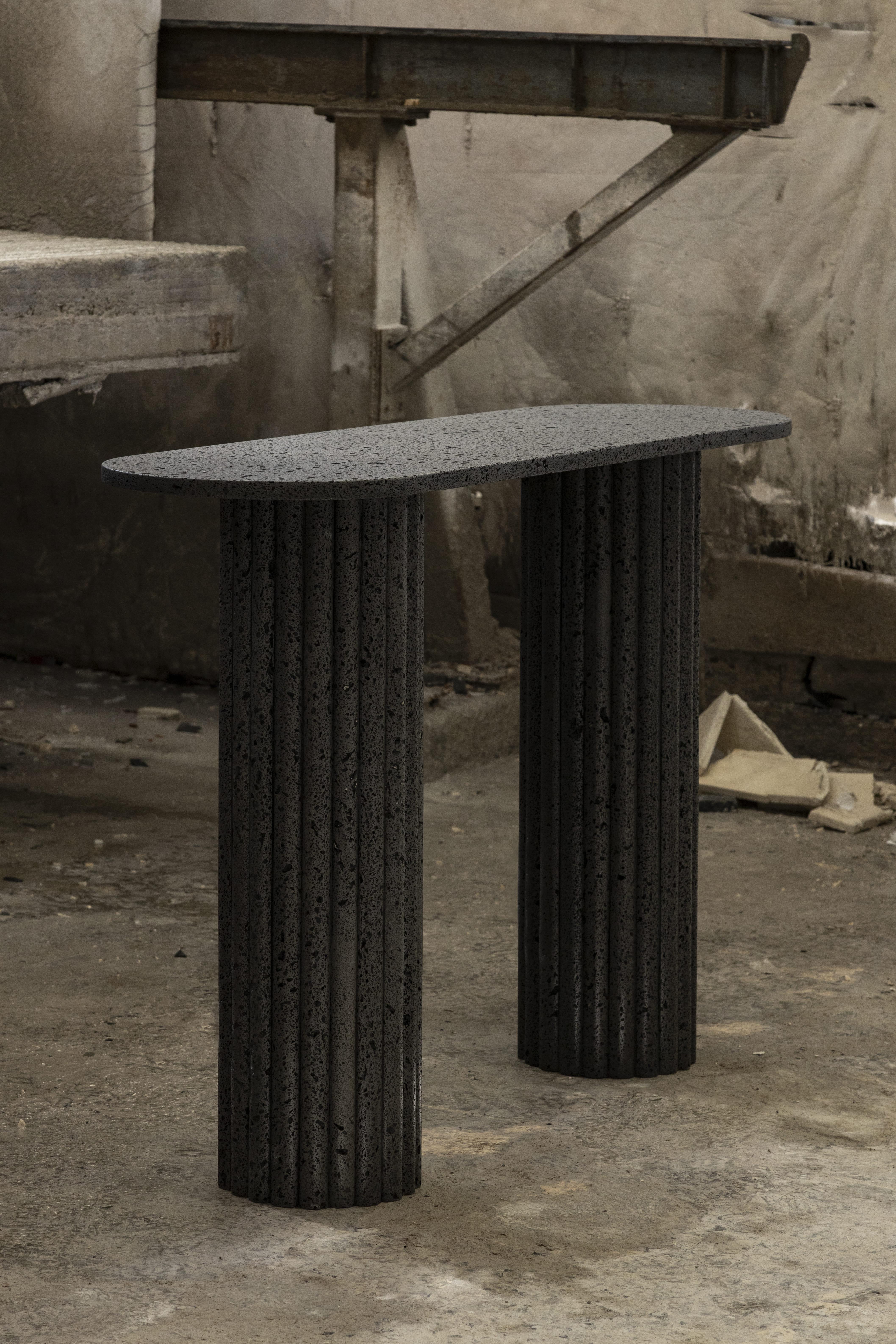 Hand-Crafted RIMA Console, Volcanic Stone For Sale