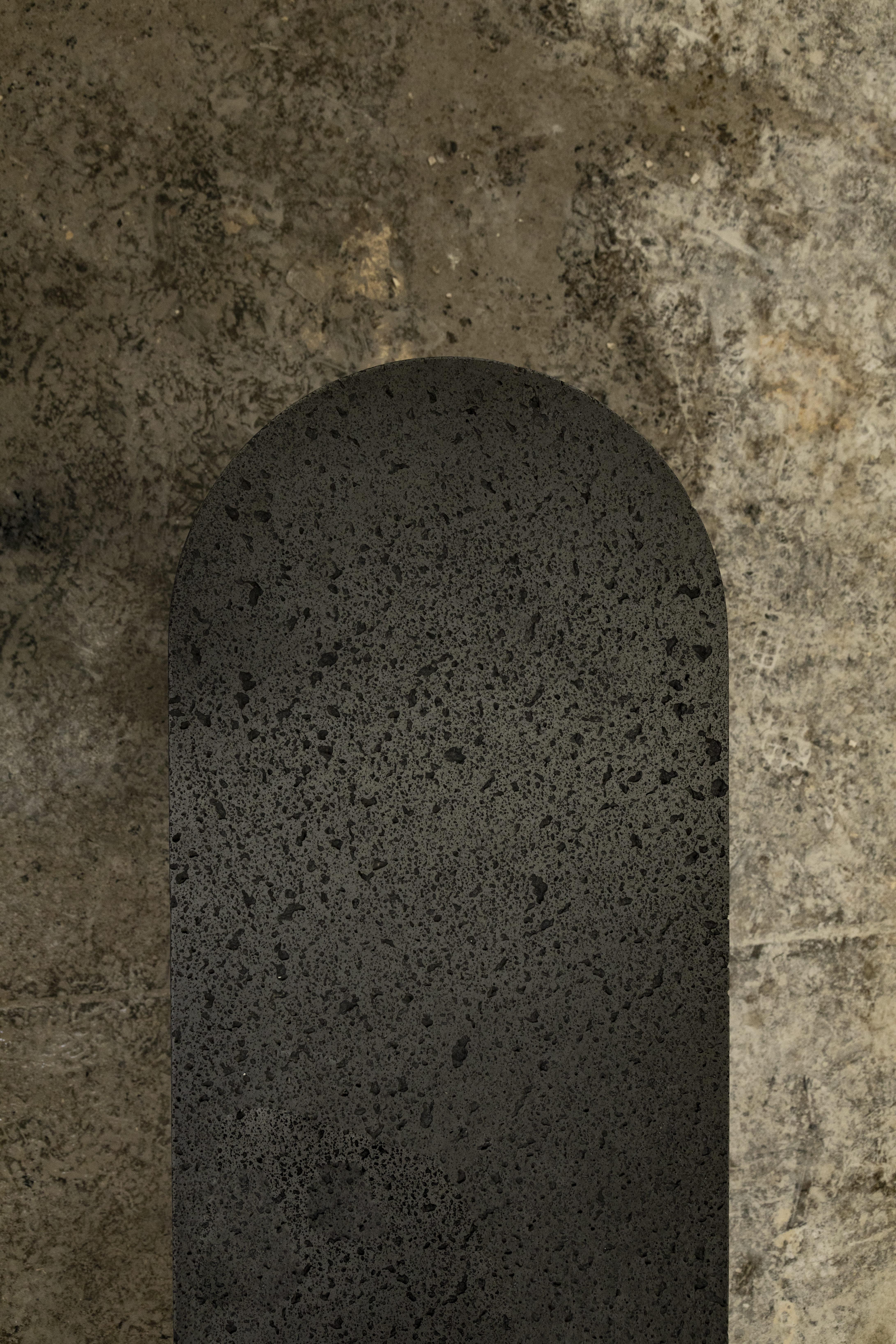 Contemporary RIMA Console, Volcanic Stone For Sale