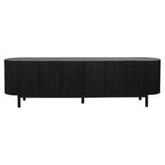 RIMA Credenza,  2.5M Solid Black Oakwood