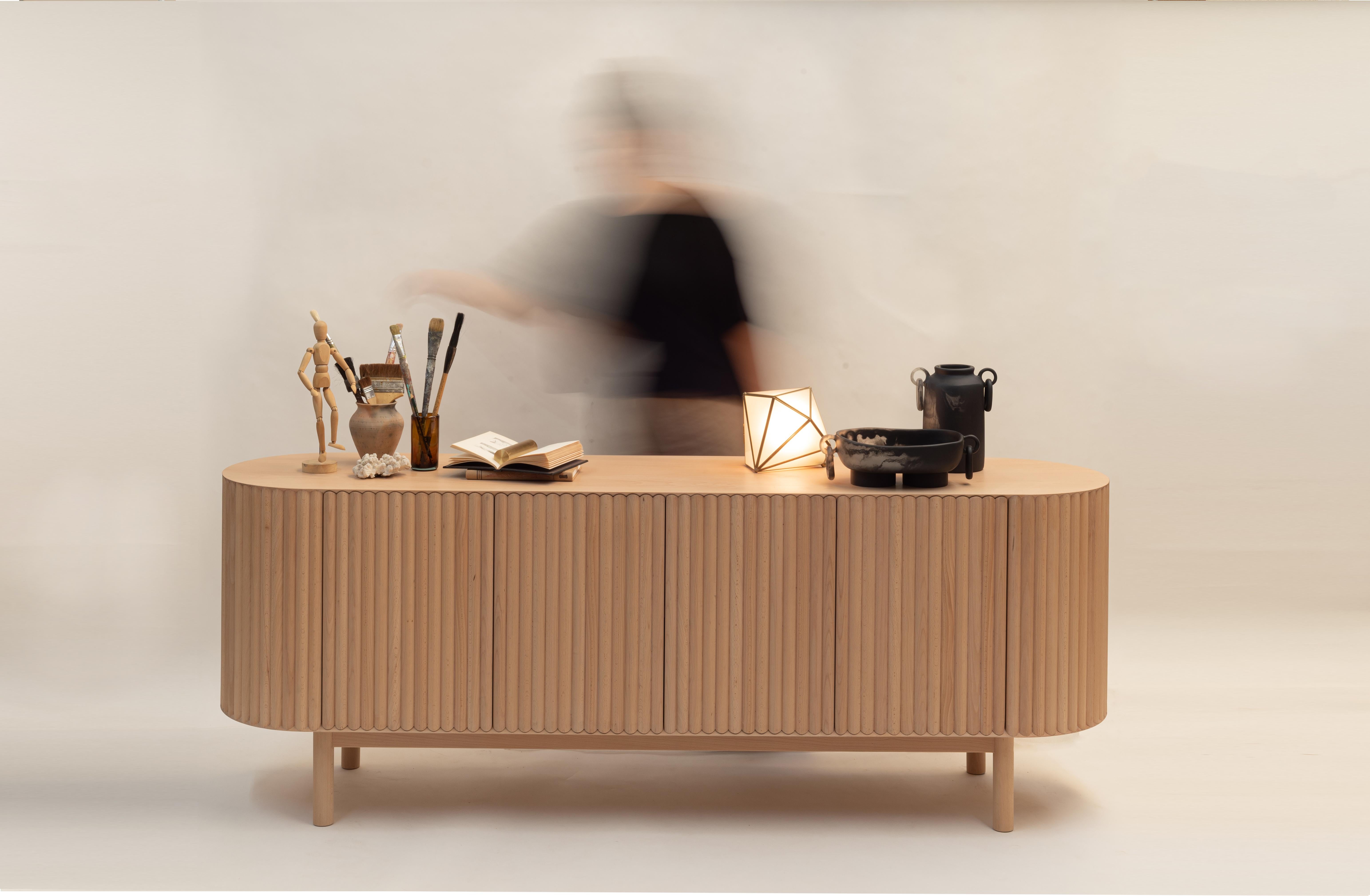 Credenza RIMA, 2,5M Madera maciza de haya Haya en venta