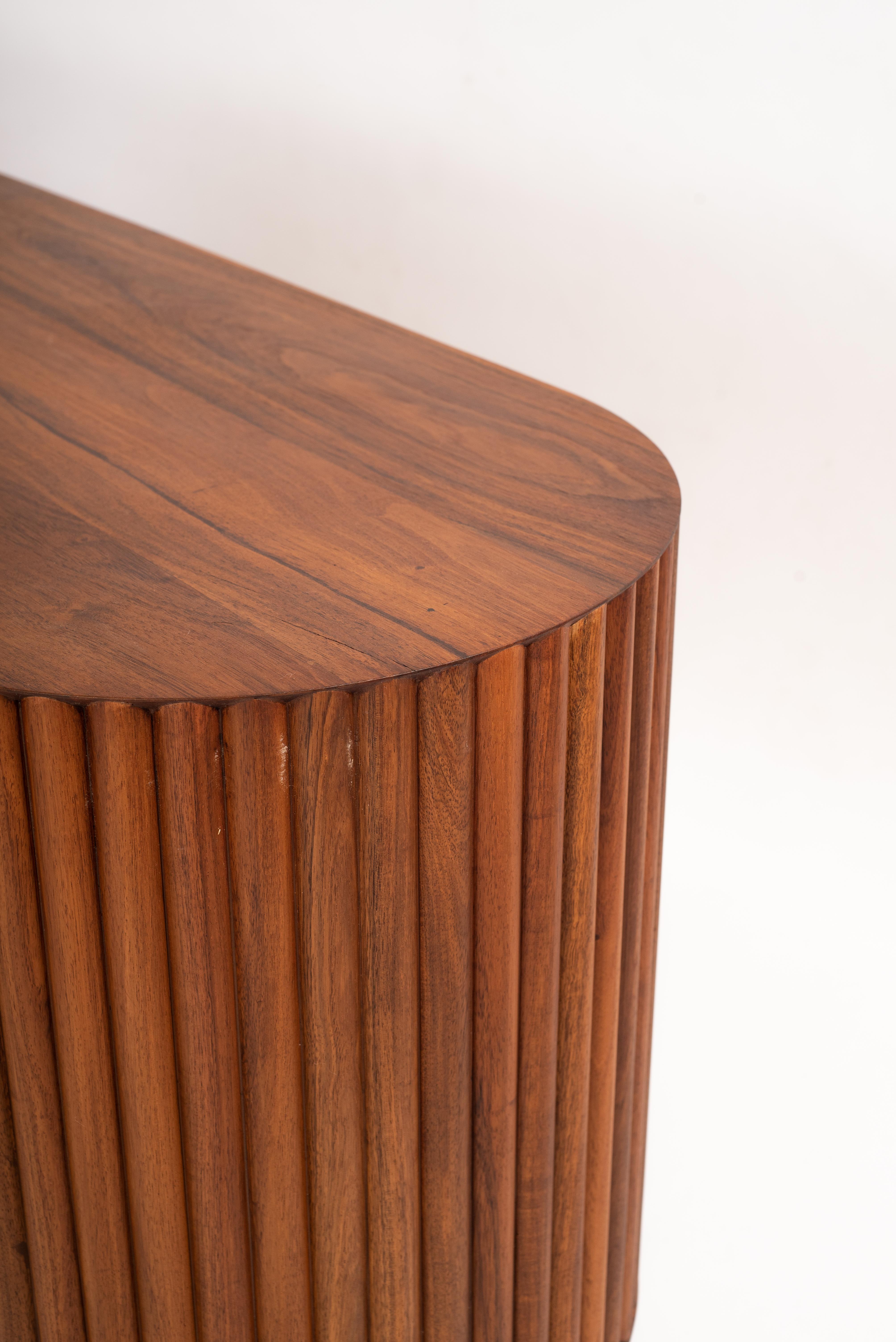 Turned RIMA Credenza, 2M Solid Tzalam Wood