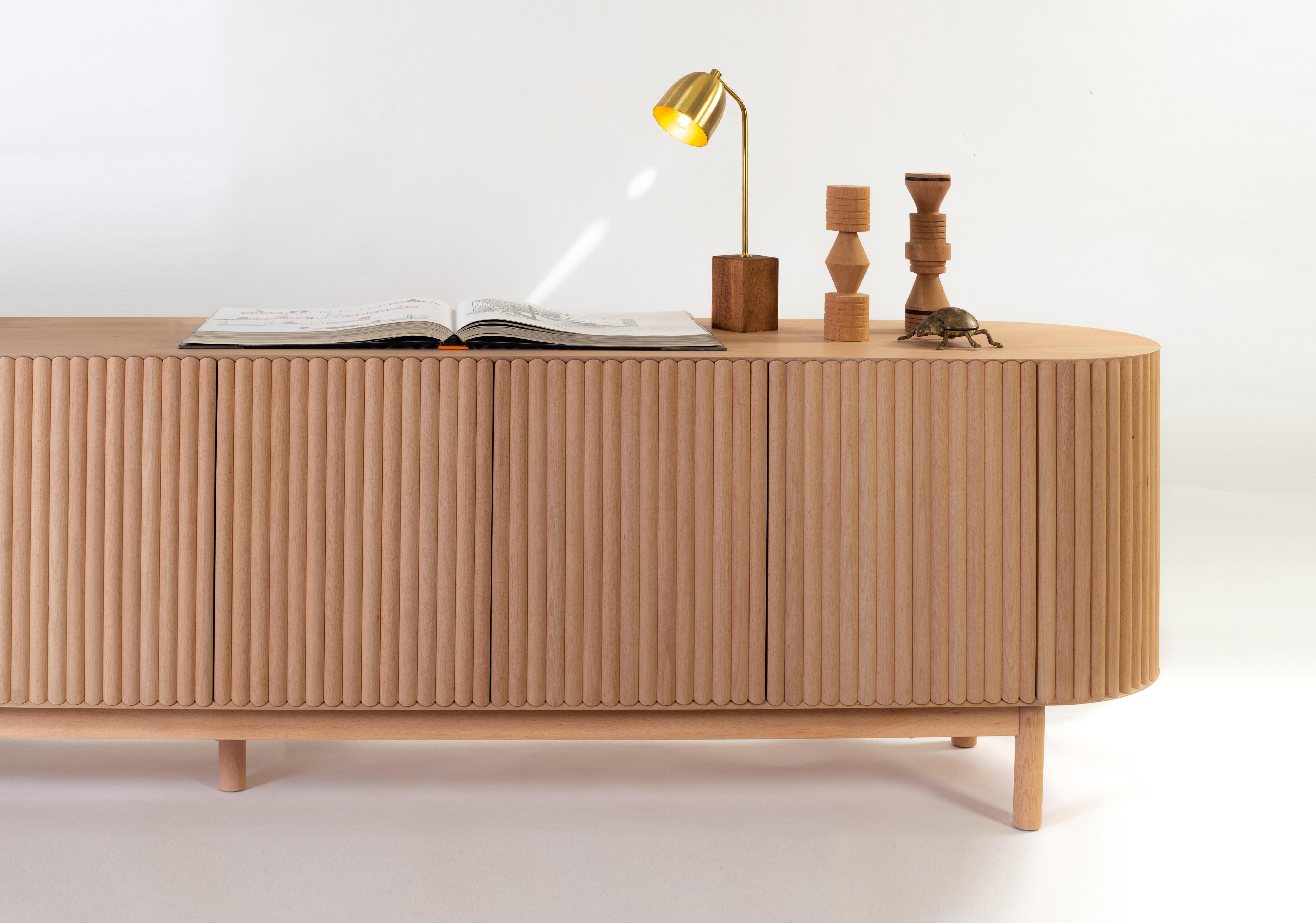 RIMA Anrichte, 3M Massivholzholzholz aus Buchenholz im Zustand „Neu“ im Angebot in Zapopan, Jalisco