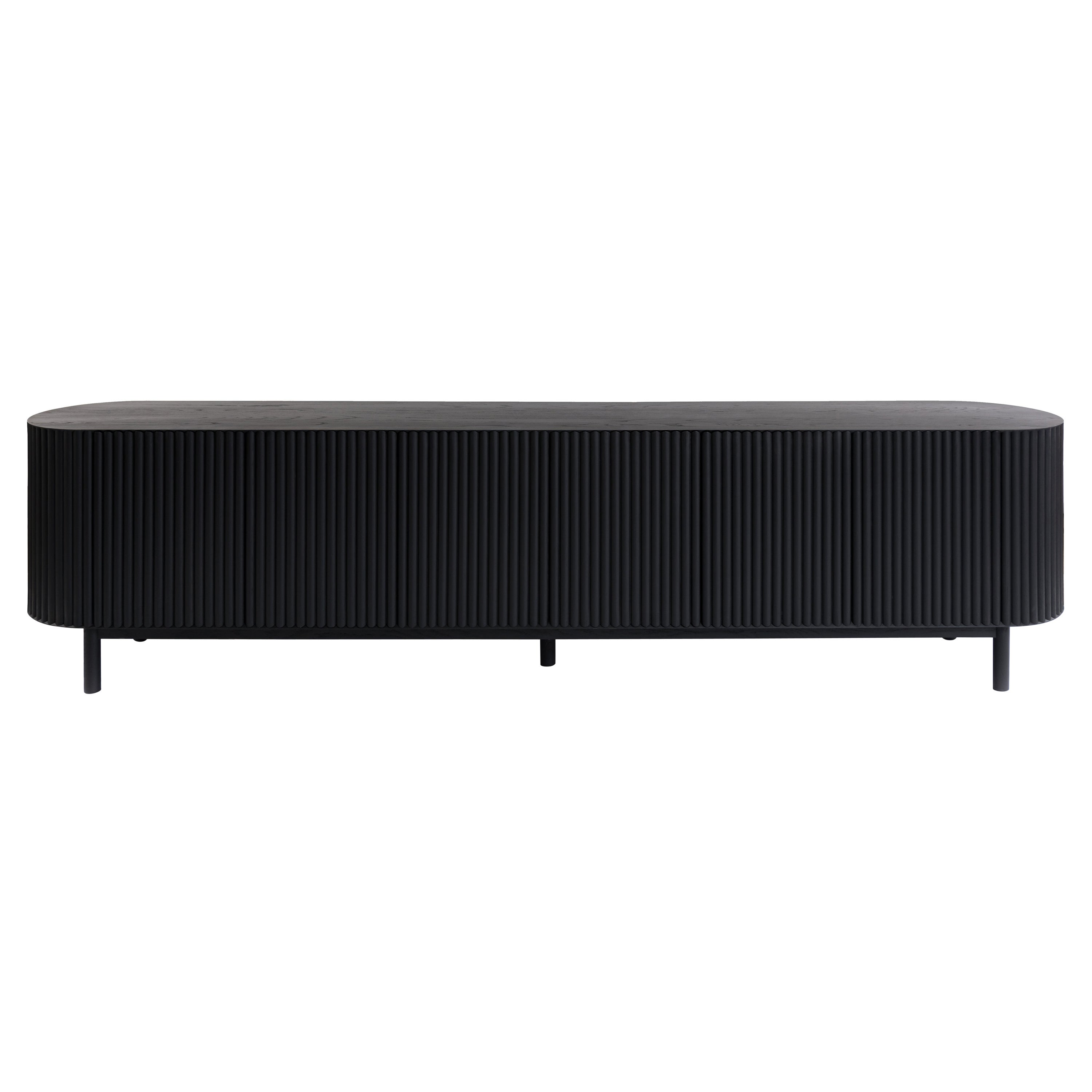Credenza RIMA, 3M in legno massiccio di Oak Wood con finitura nera