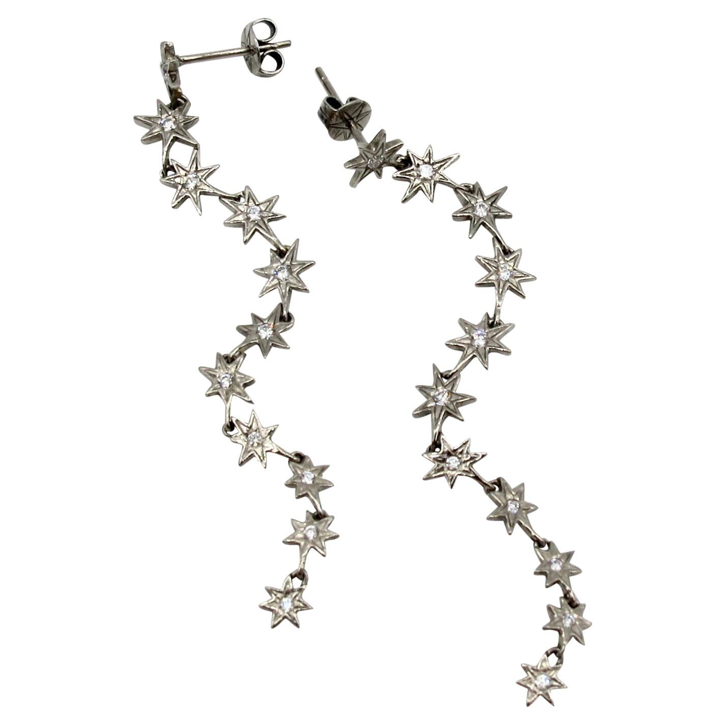 RIMA Jewels, pendentifs étoile en or blanc 18 carats et diamants