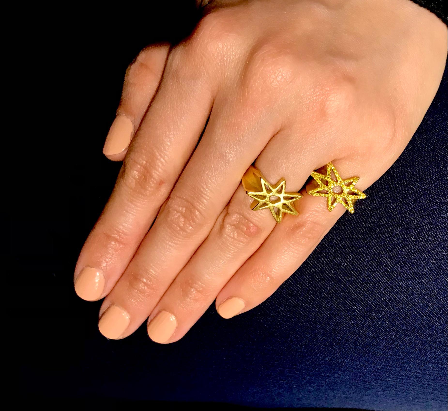 For Sale:  RIMA Jewels 22k Gold and Fancy Yellow Diamond Pavé Shooting Star Ring 6