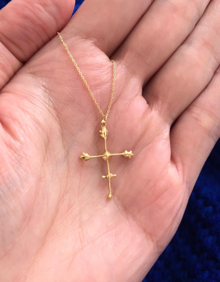 RIMA JEWELS' Byzantine Ojo De Dios 18k Gold Cross Necklace Set with  Diamonds For Sale at 1stDibs | rima gioielli, rima con ojo, dios rimas