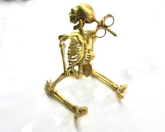 RIMA JEWELS Fully Articulated Skeleton Earring Crafted in Solid 20k Gold