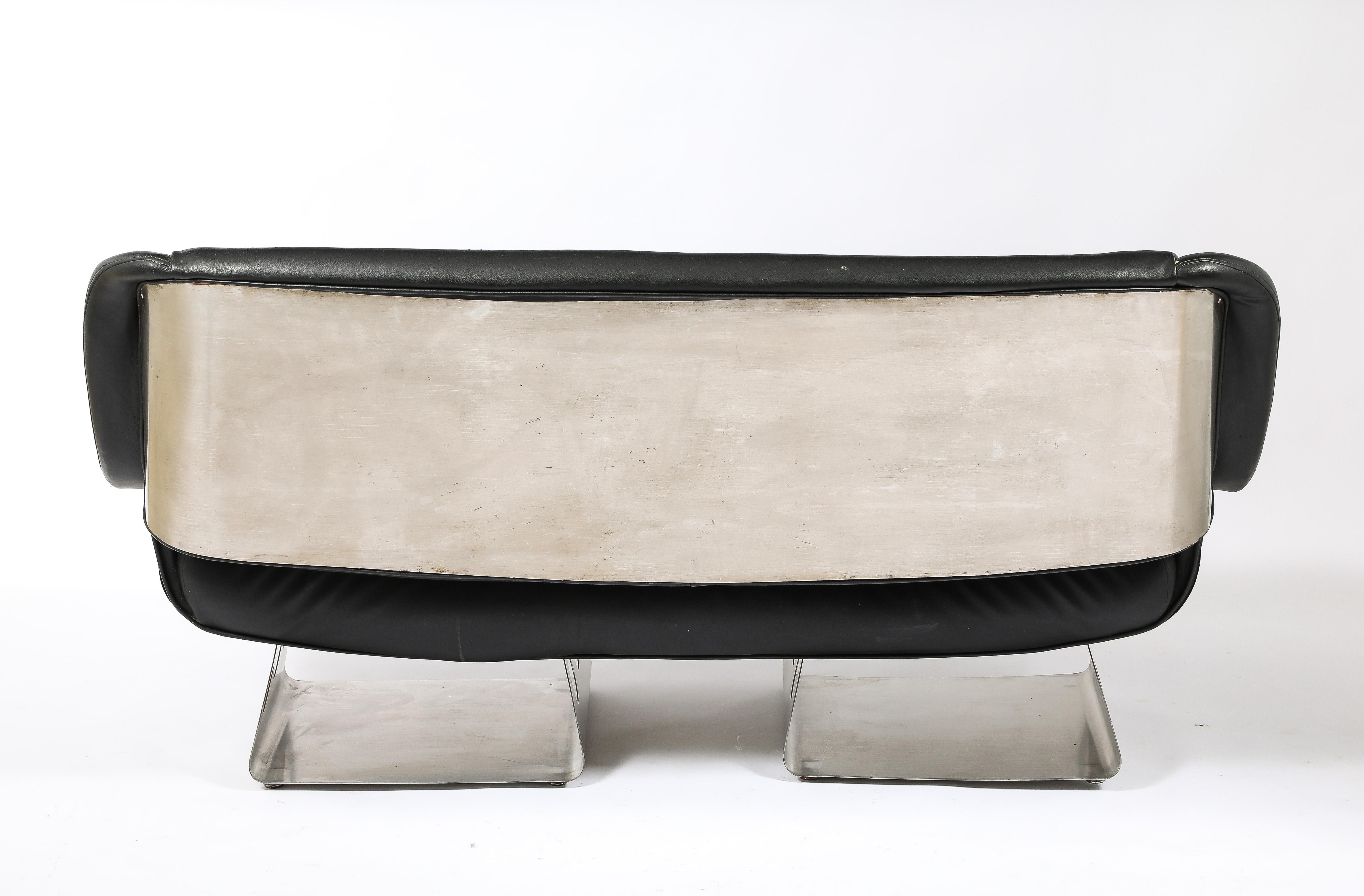 Rima Stainless Steel Settee, Italy 1960's For Sale 4