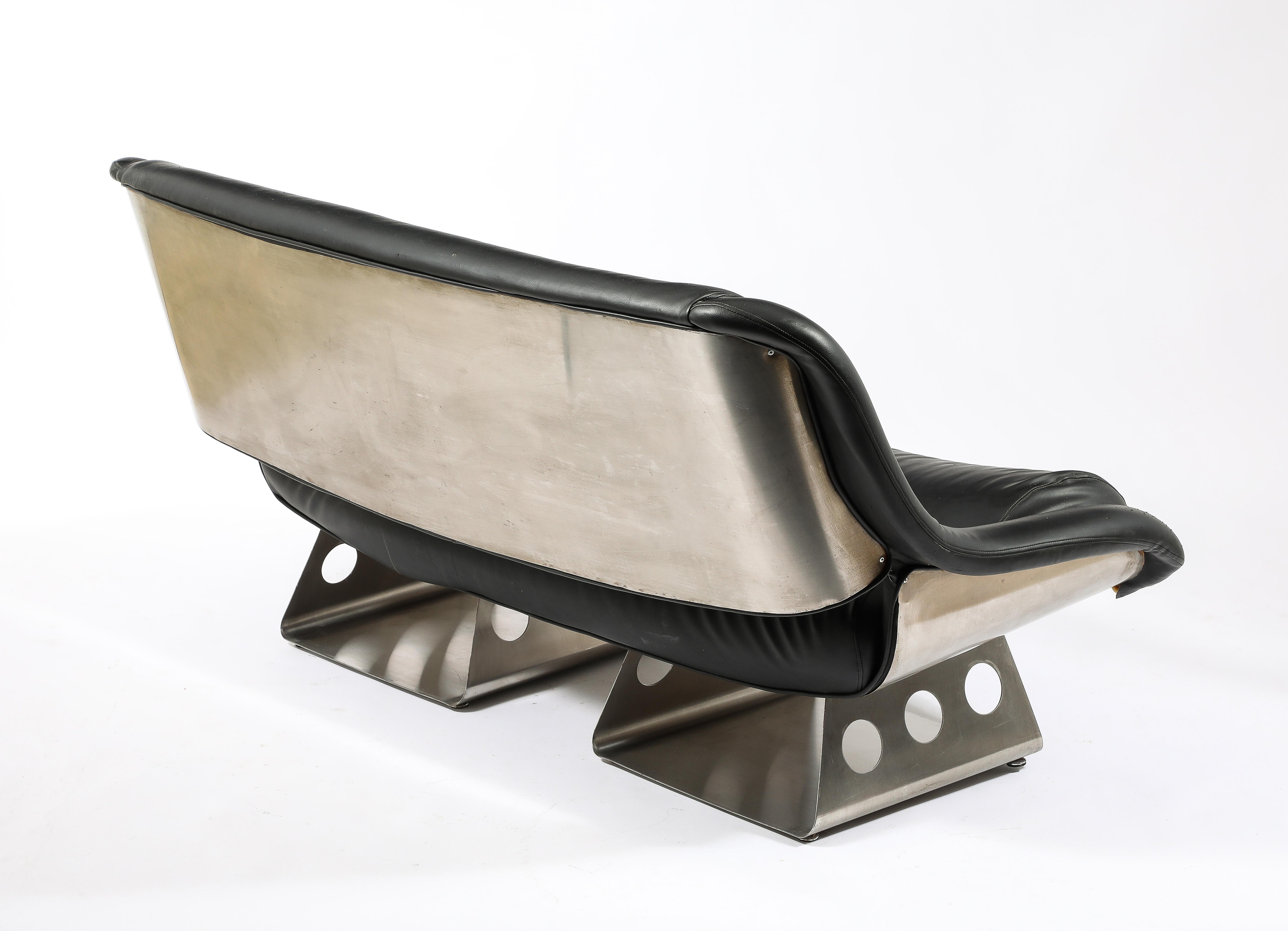Rima Stainless Steel Settee, Italy 1960's For Sale 5