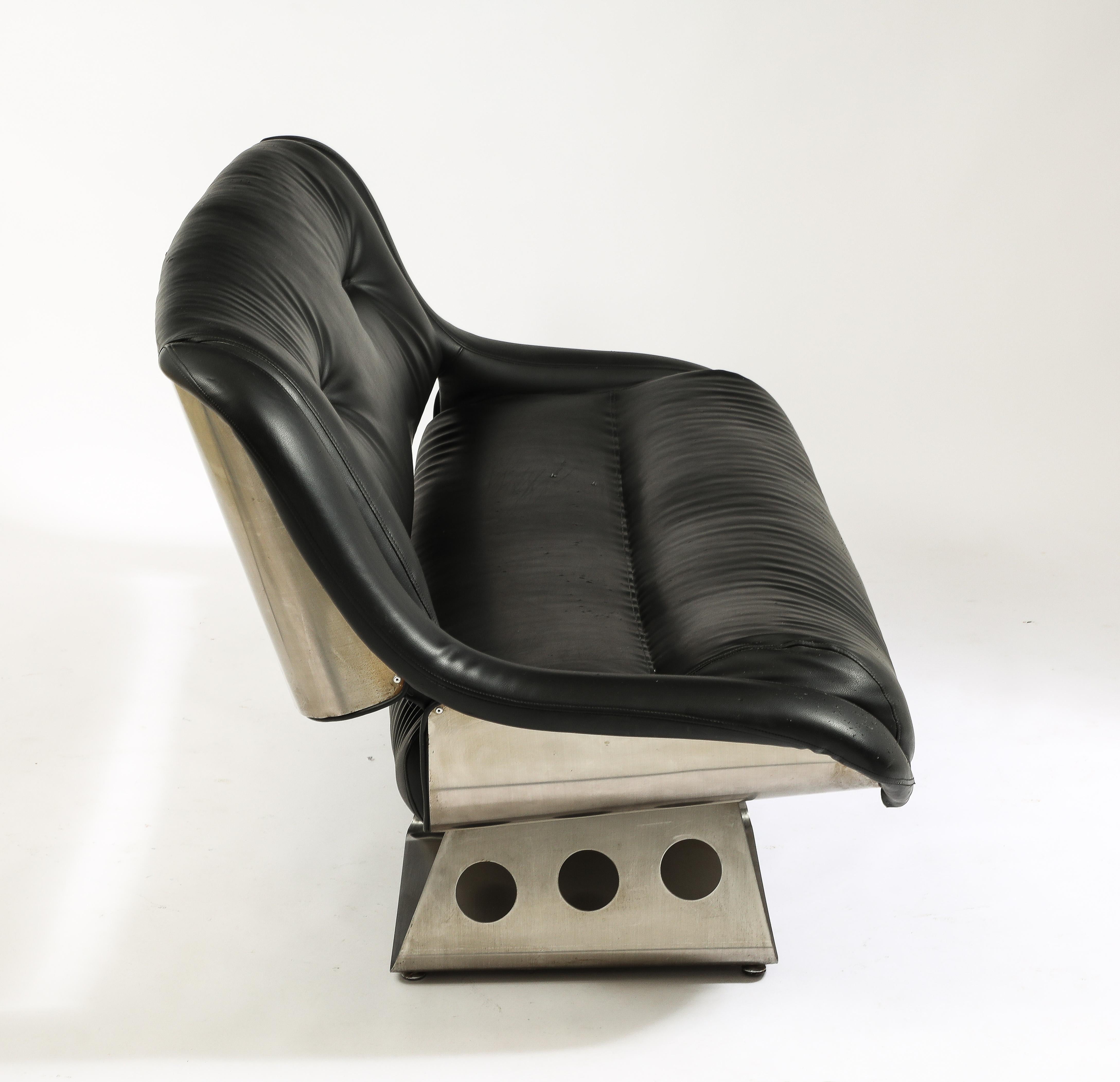Rima Stainless Steel Settee, Italy 1960's For Sale 6