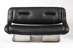 Rima Stainless Steel Settee, Italy 1960's