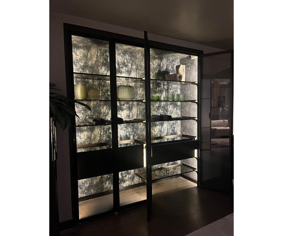 Modern Rimadesio Cover LED Wall System with Bottle Rack by Giuseppe Bavuso  For Sale