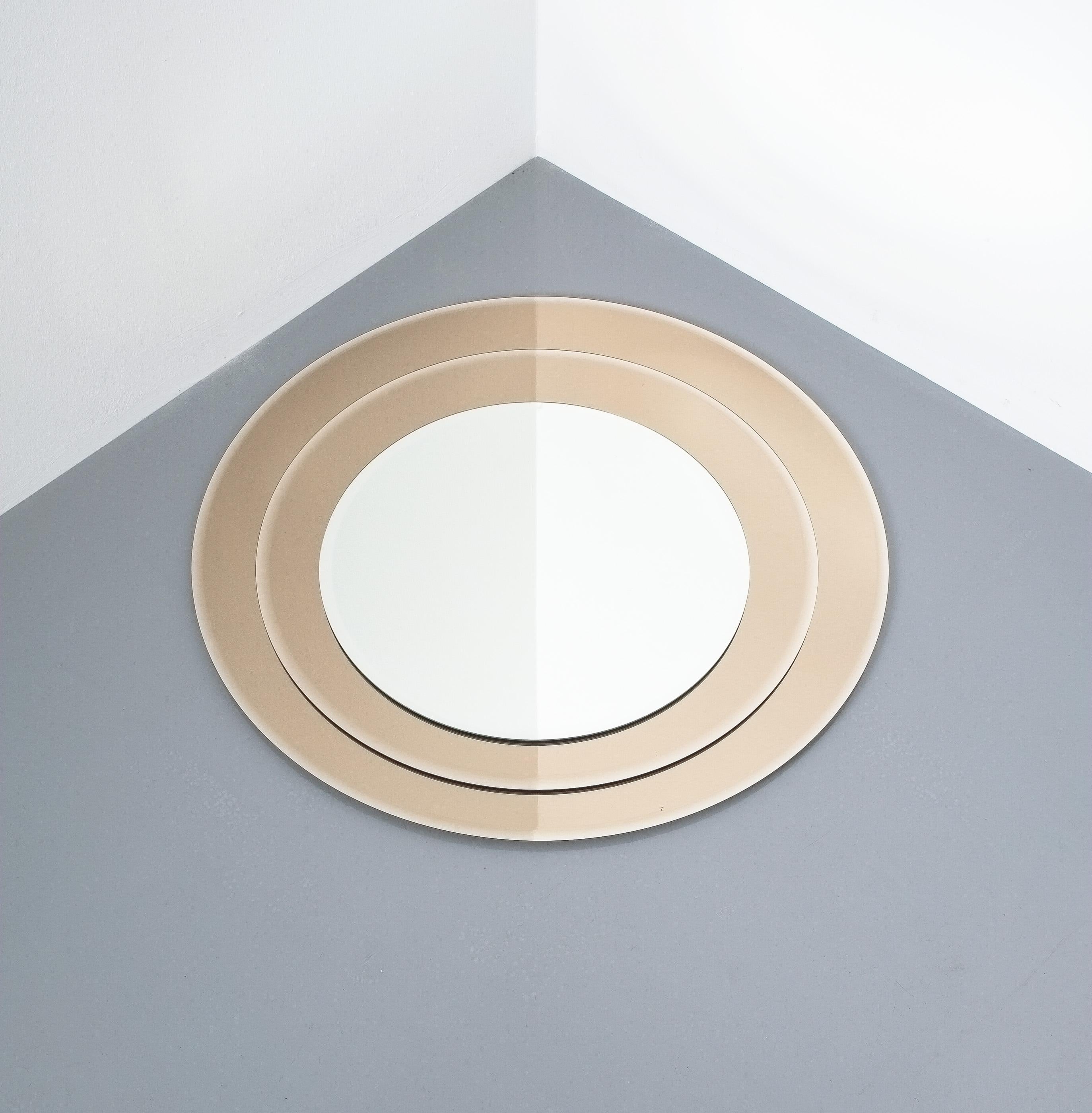 Late 20th Century Rimadesio Layered Midcentury Mirror Glass Smoke, Italy, 1970 For Sale