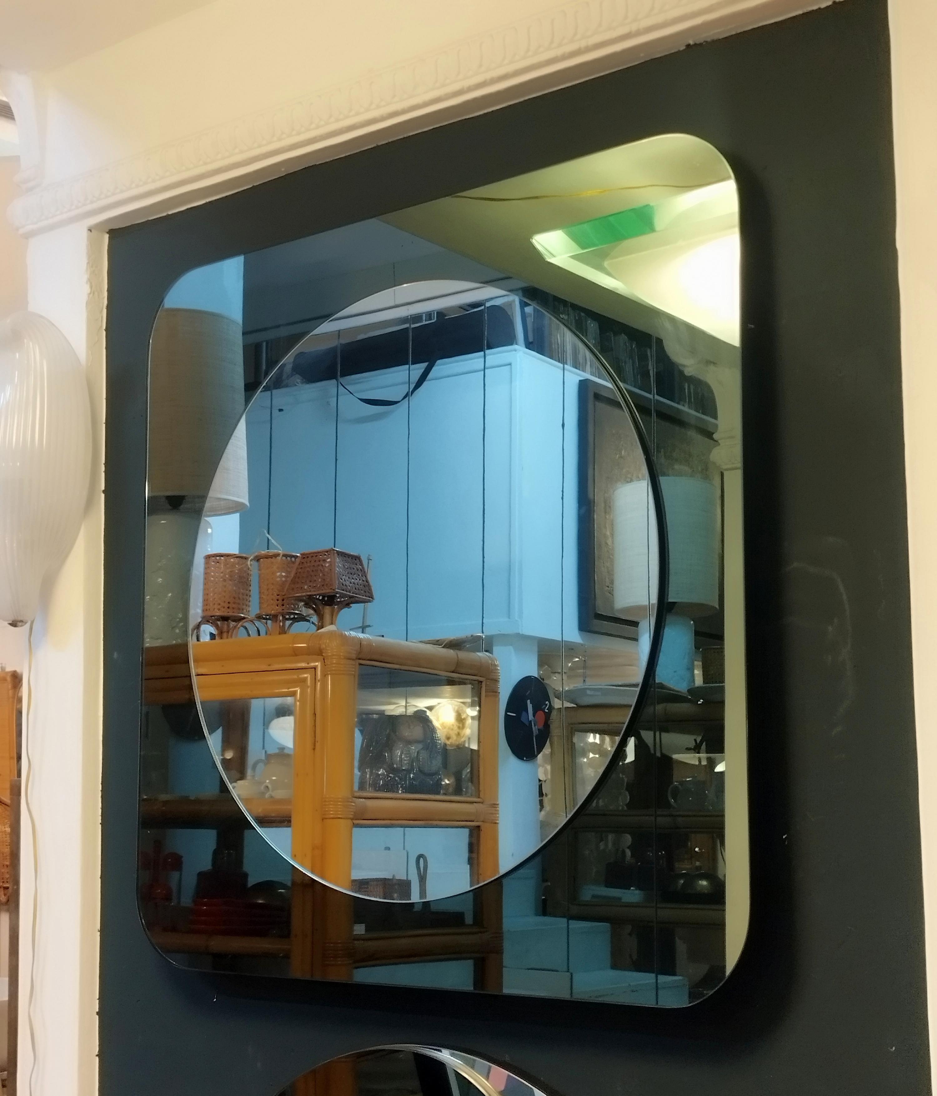 Rimadesio Rare Square Wall Mirror, Italy 1970s In Good Condition In Naples, IT