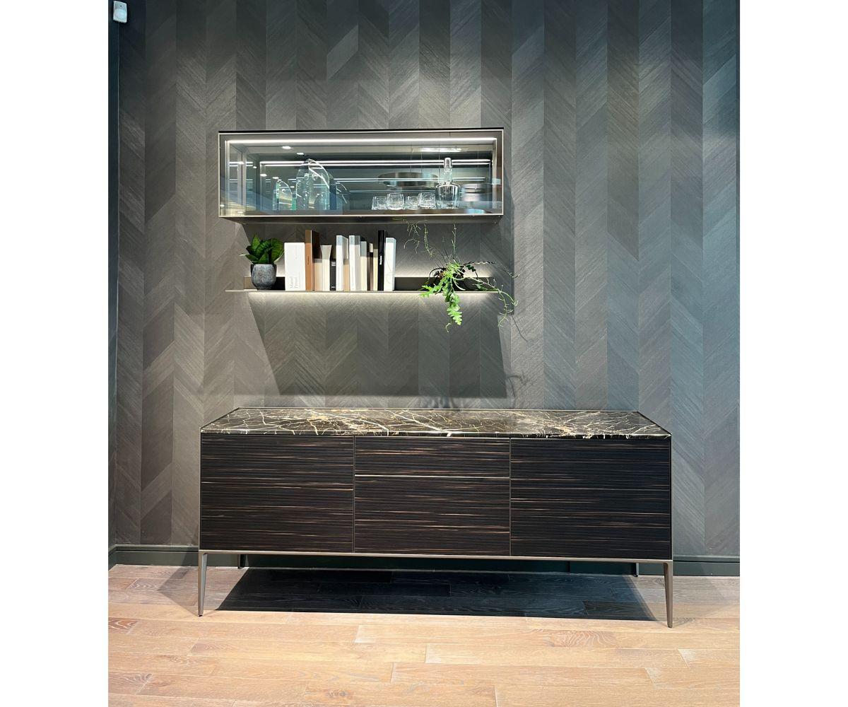 Rimadesio Self Bold Credenza with Marble Top In Excellent Condition In Boston, MA