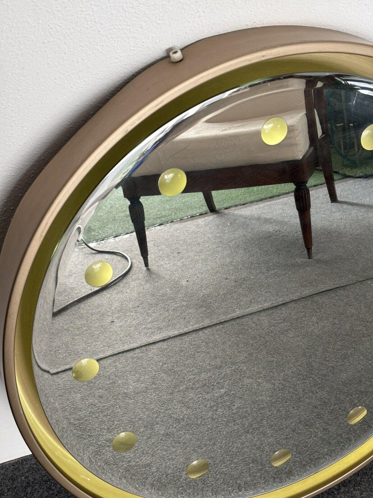 Métal Rimadesio Miroir rétro-éclairé Hollywood Regency 1970's Design Modernism en vente