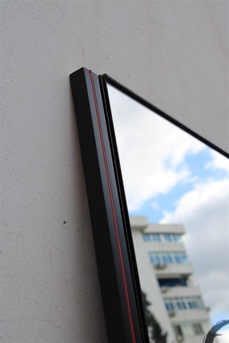 Rimadesio Wall Mirror Black Red Woman Lipstick Pop Art 1980s Lucio Del Pezzo For Sale 1