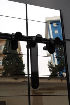 Rimadesio Wall Unit Console Mirror Italian Minimal Design 1980s Blach White