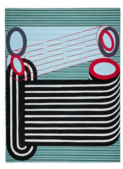 Abstract, geometric shapes, bright colors on special paper for oil painting