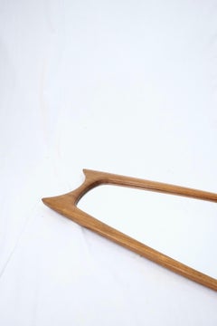 Miroir Rimbert Sandholdt en teck massif par Jansen Spejle 1950's