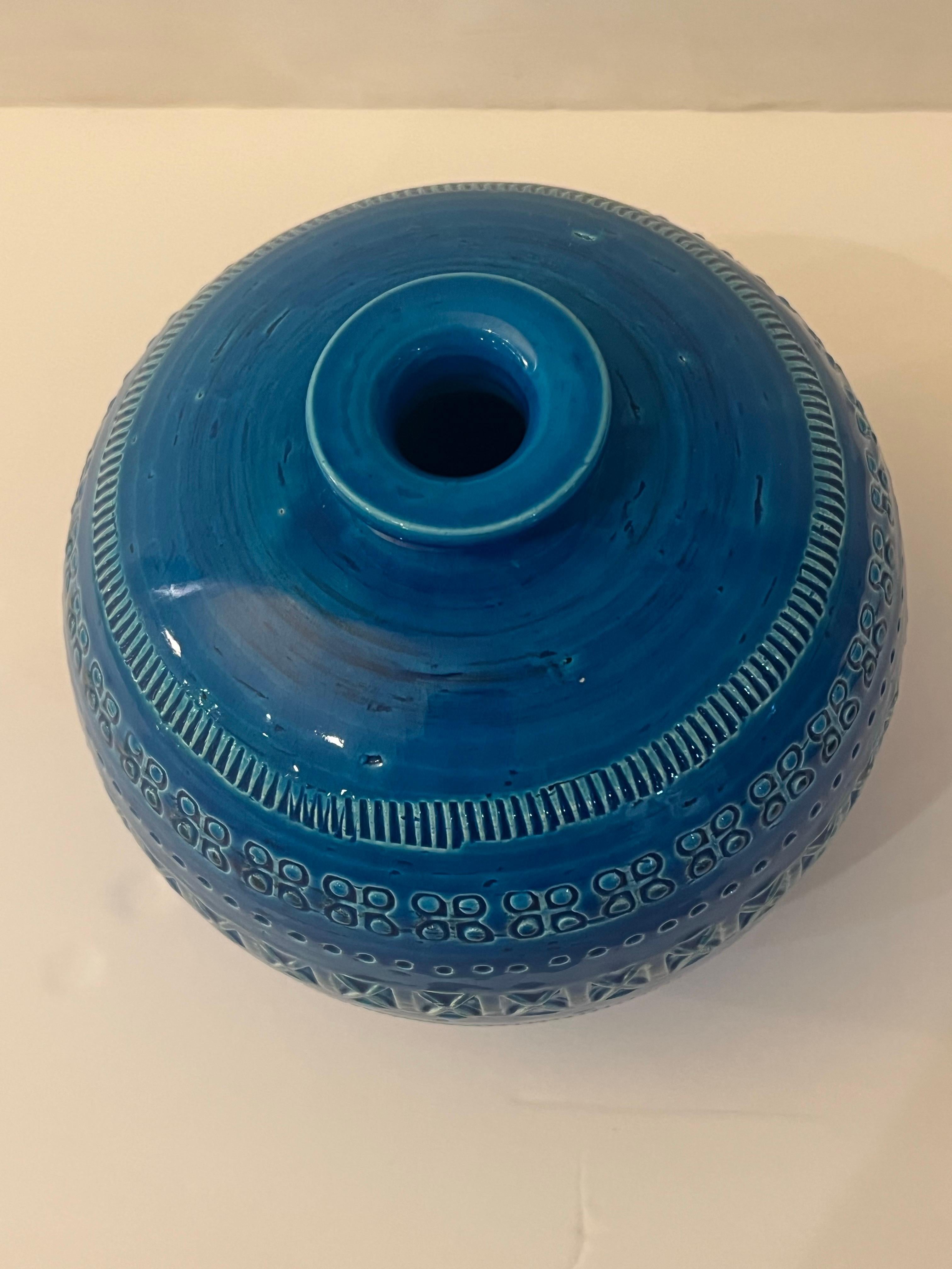 Rimini Blu Aldo Londi per Bitossi Ball Vaso in ceramica In condizioni ottime in vendita a San Diego, CA