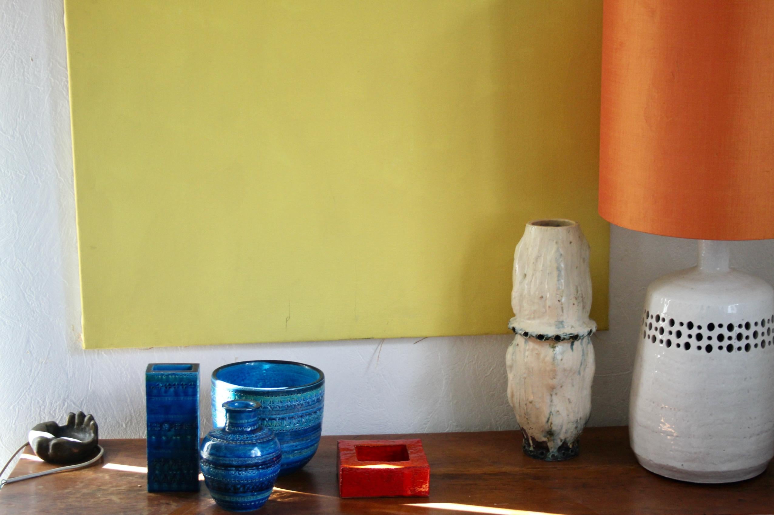 Italian Rimini Blu Aldo Londi vase For Sale