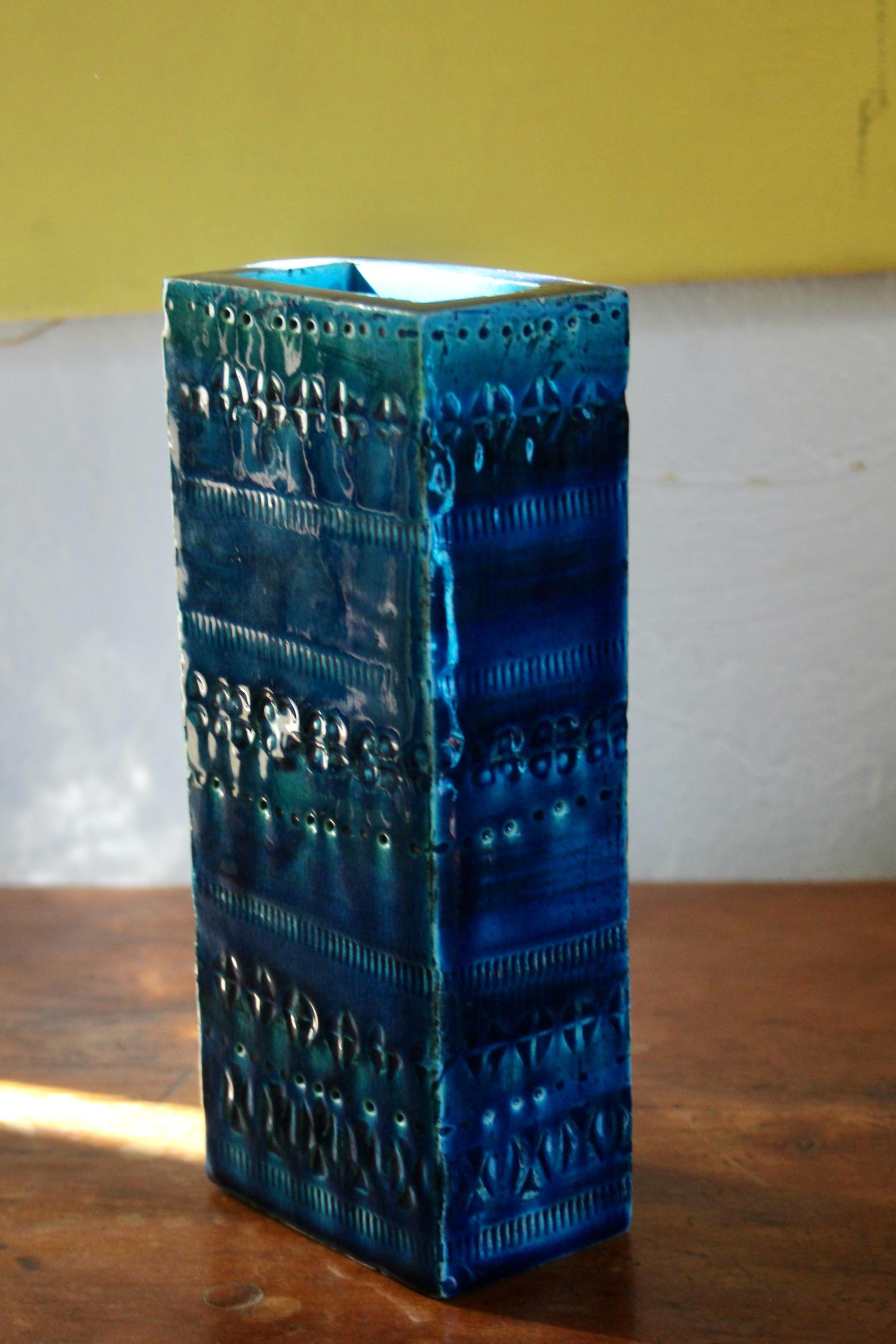 Rimini Blu Aldo Londi vase In Good Condition For Sale In grand Lancy, CH