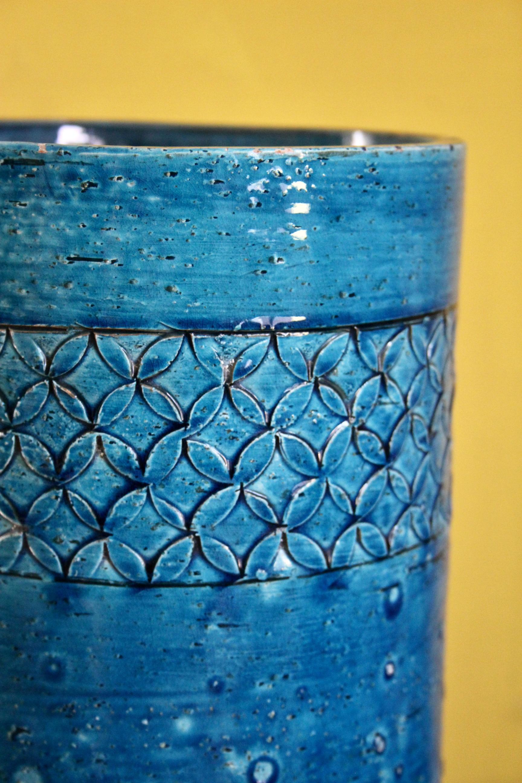 Italian Rimini Blu Aldo Londi  vase For Sale