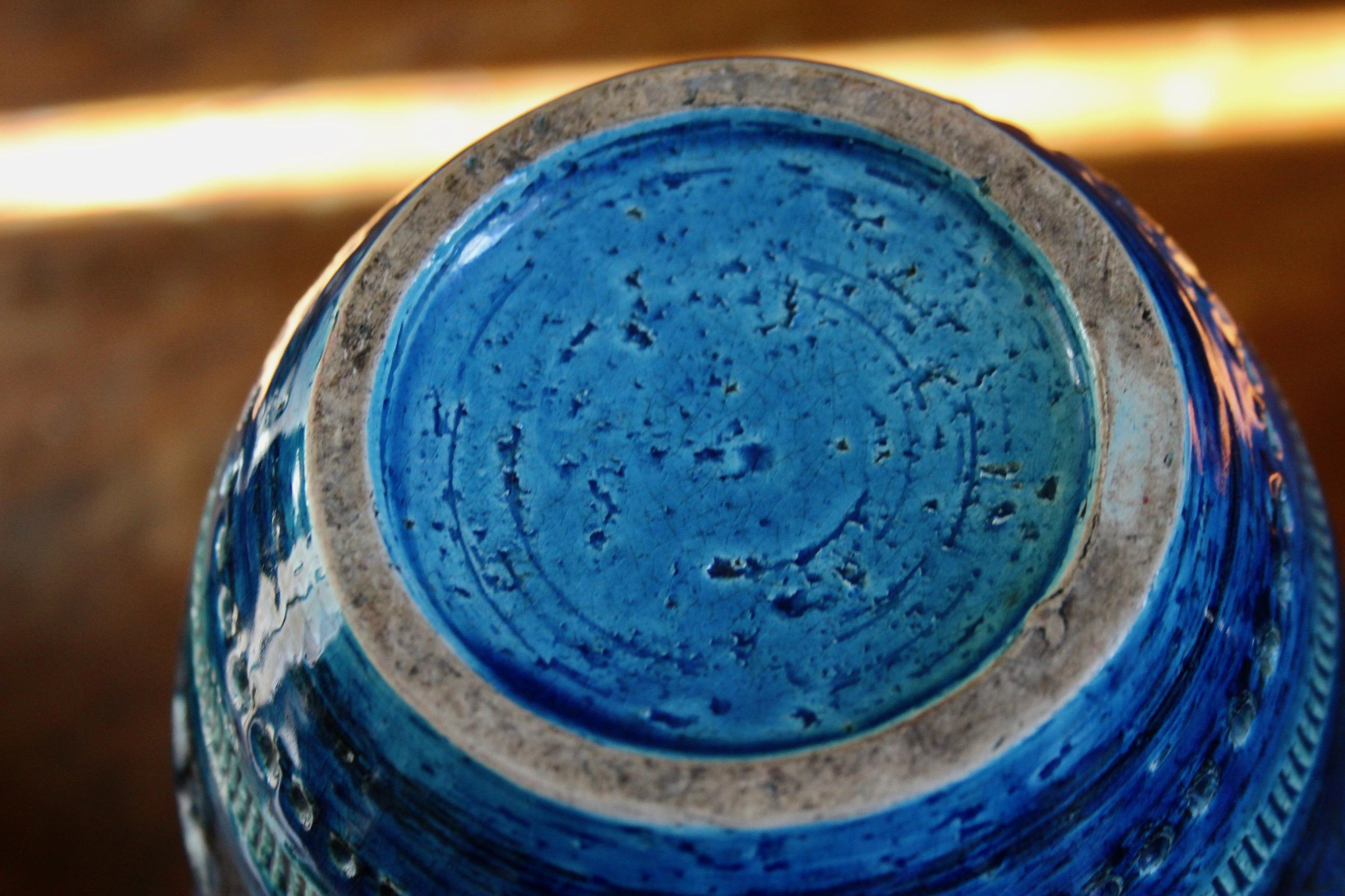 Ceramic Rimini Blu Aldo Londi vase For Sale