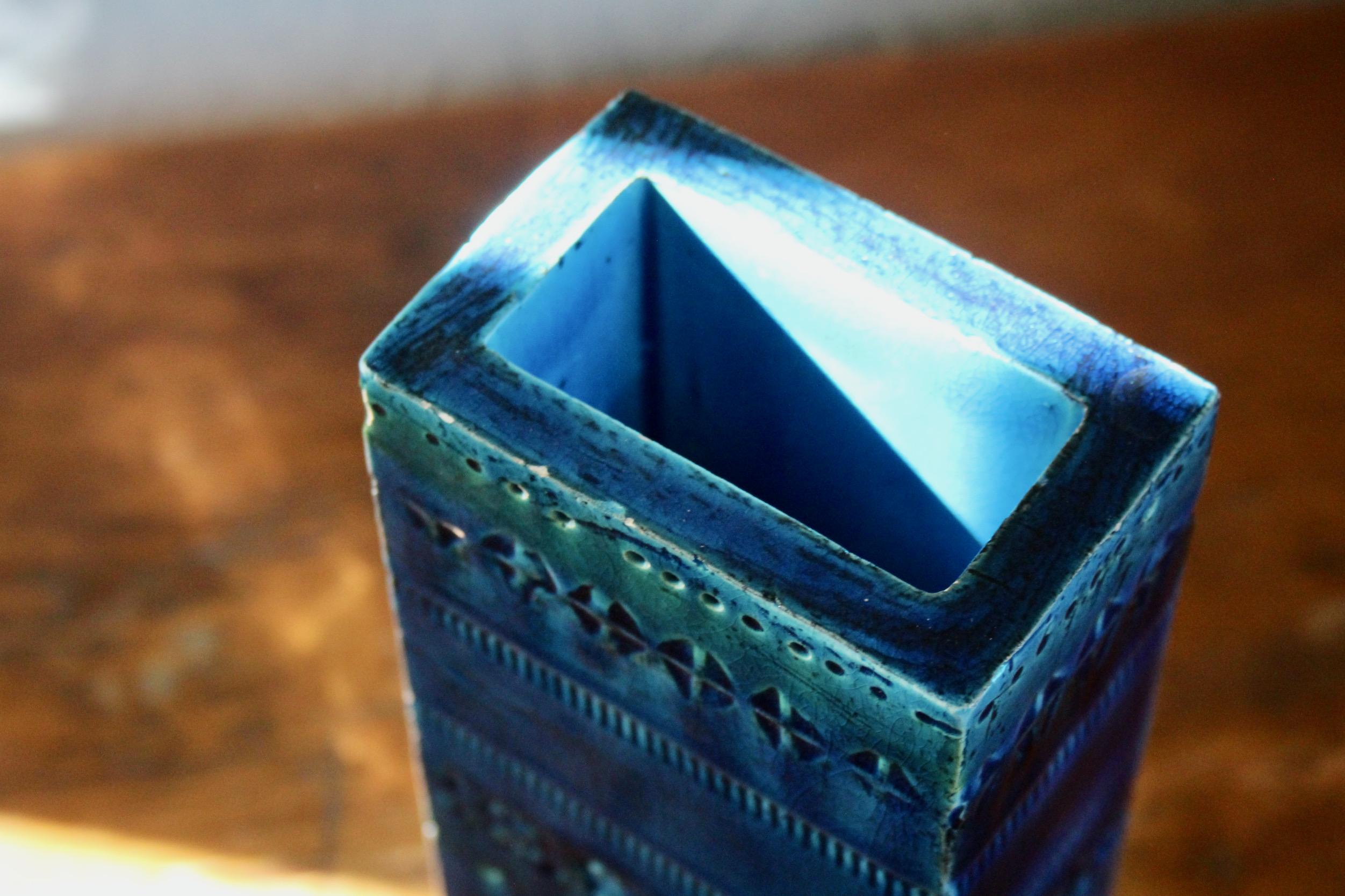 Ceramic Rimini Blu Aldo Londi vase For Sale