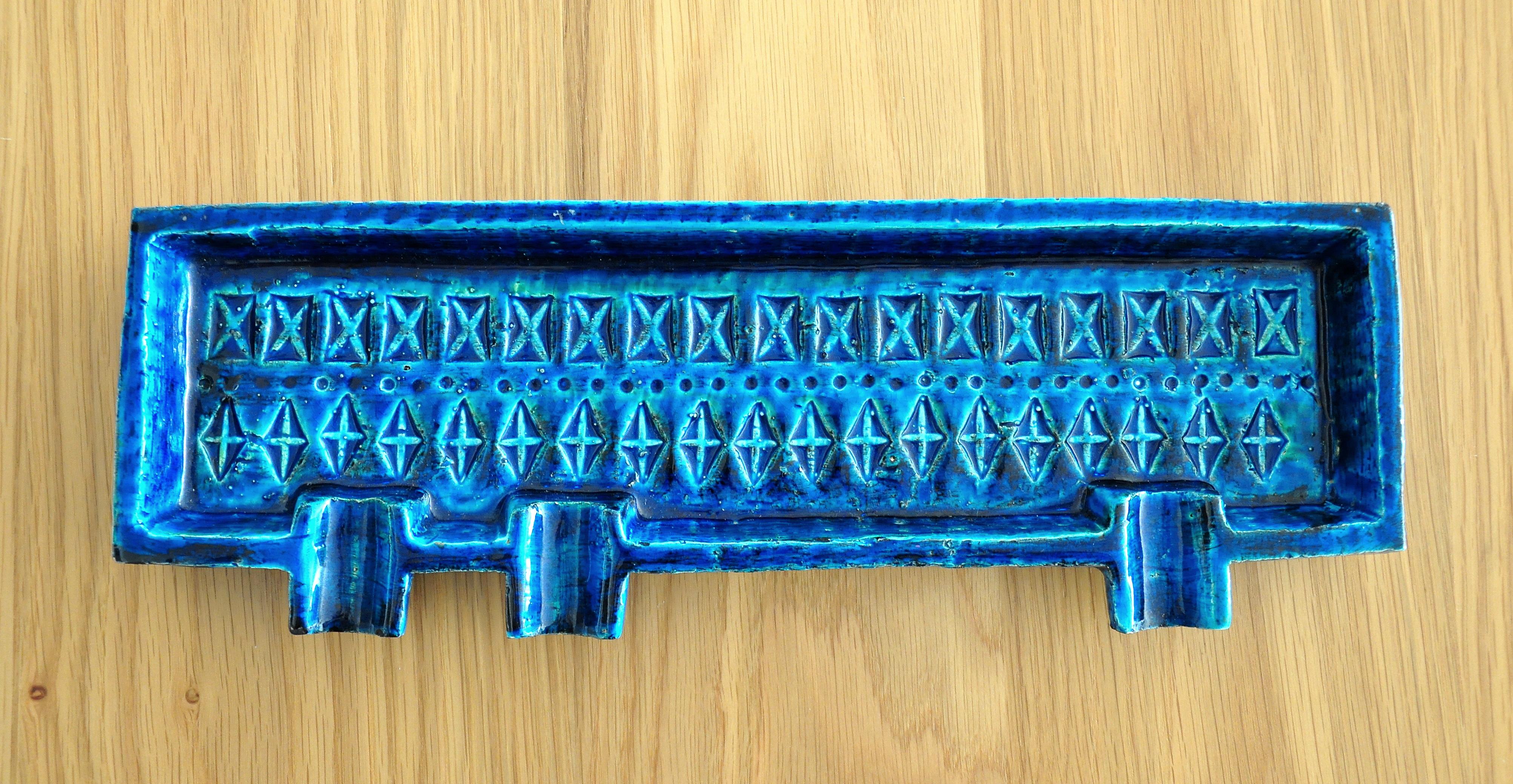 Aschenbecher Blau Catchall von Aldo Londi für Bitossi, hergestellt in Italien im Angebot 6