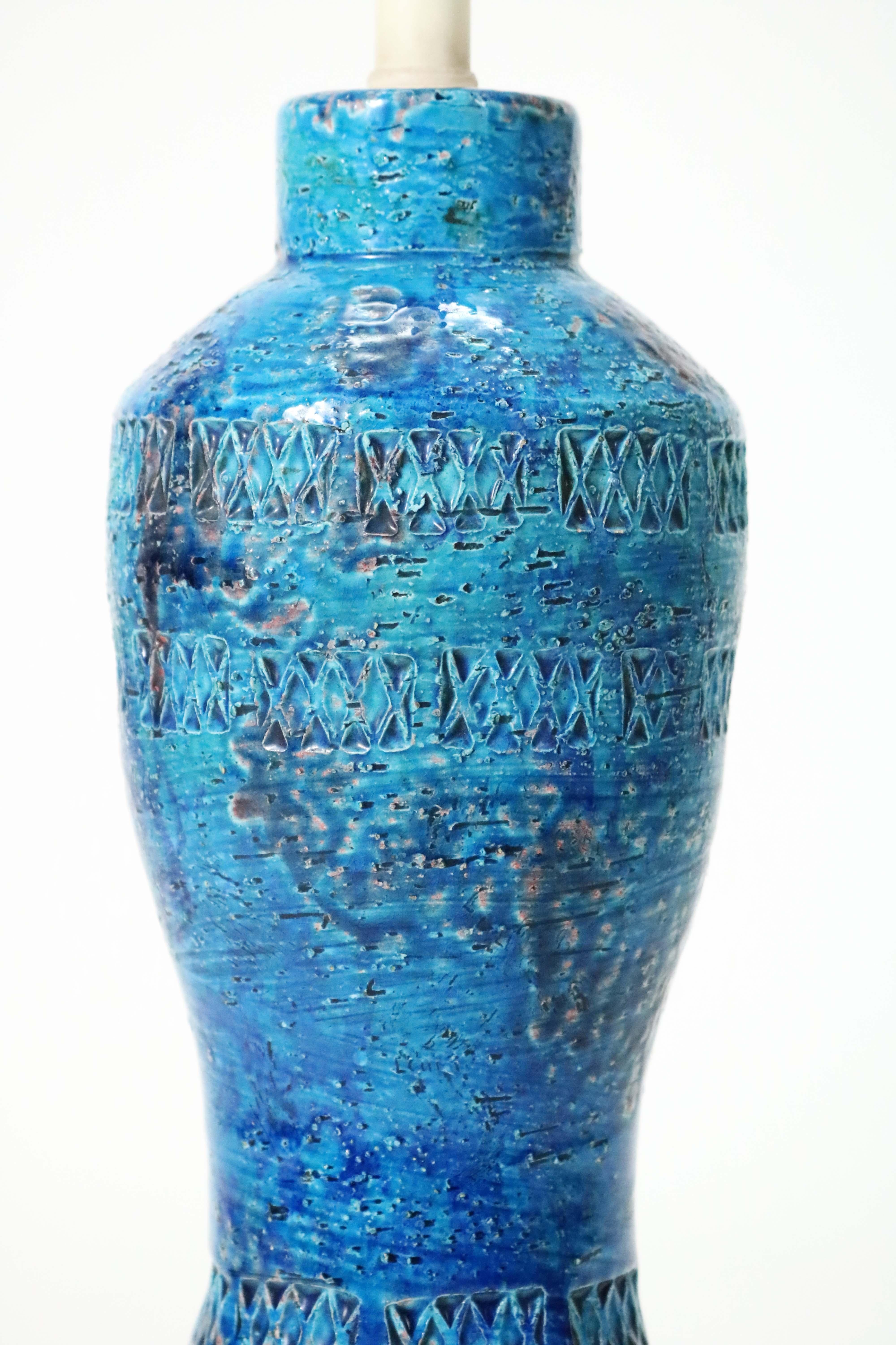'Rimini Blu' Ceramic Lamp by Aldo Londi for Bitossi 3