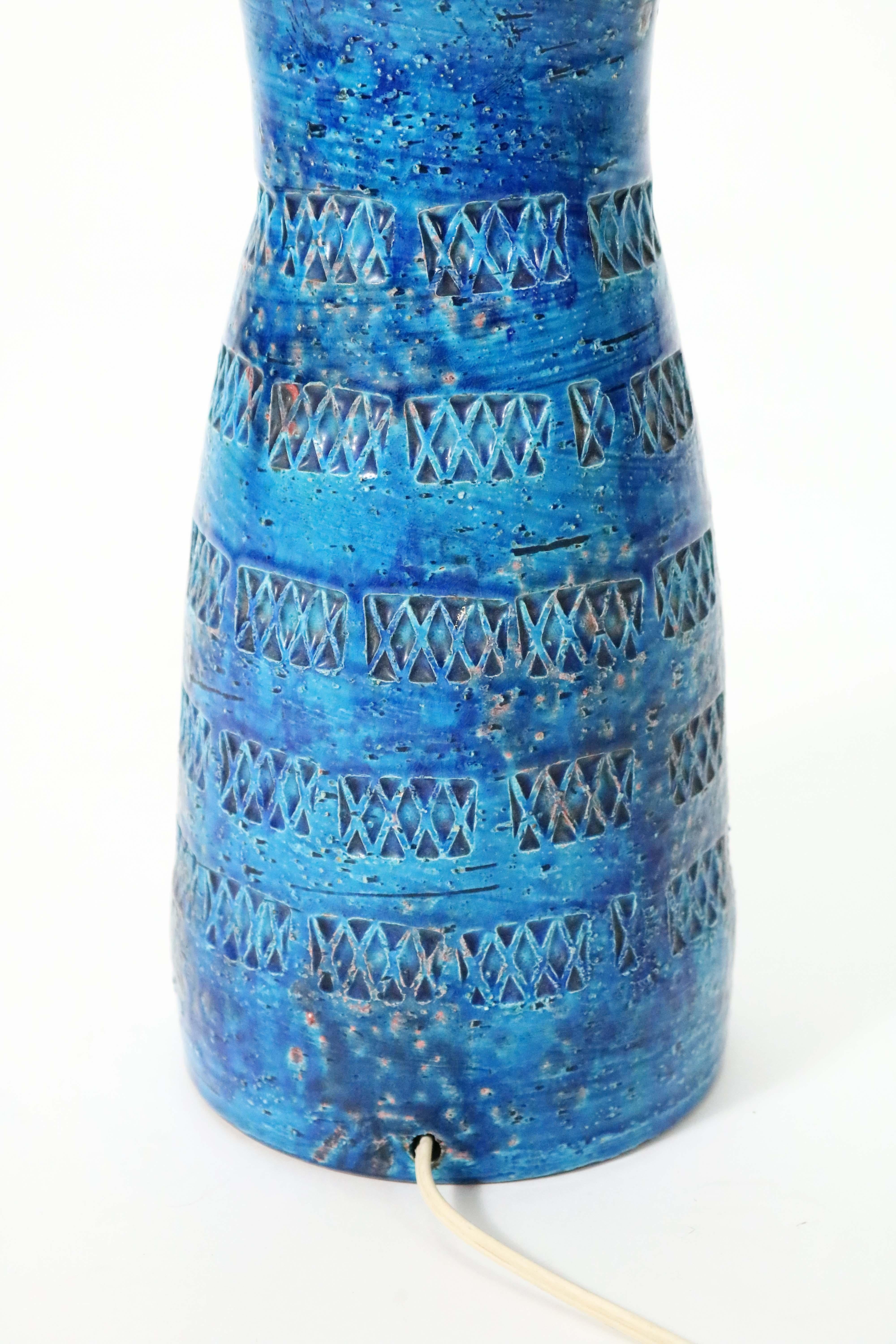 'Rimini Blu' Ceramic Lamp by Aldo Londi for Bitossi 4