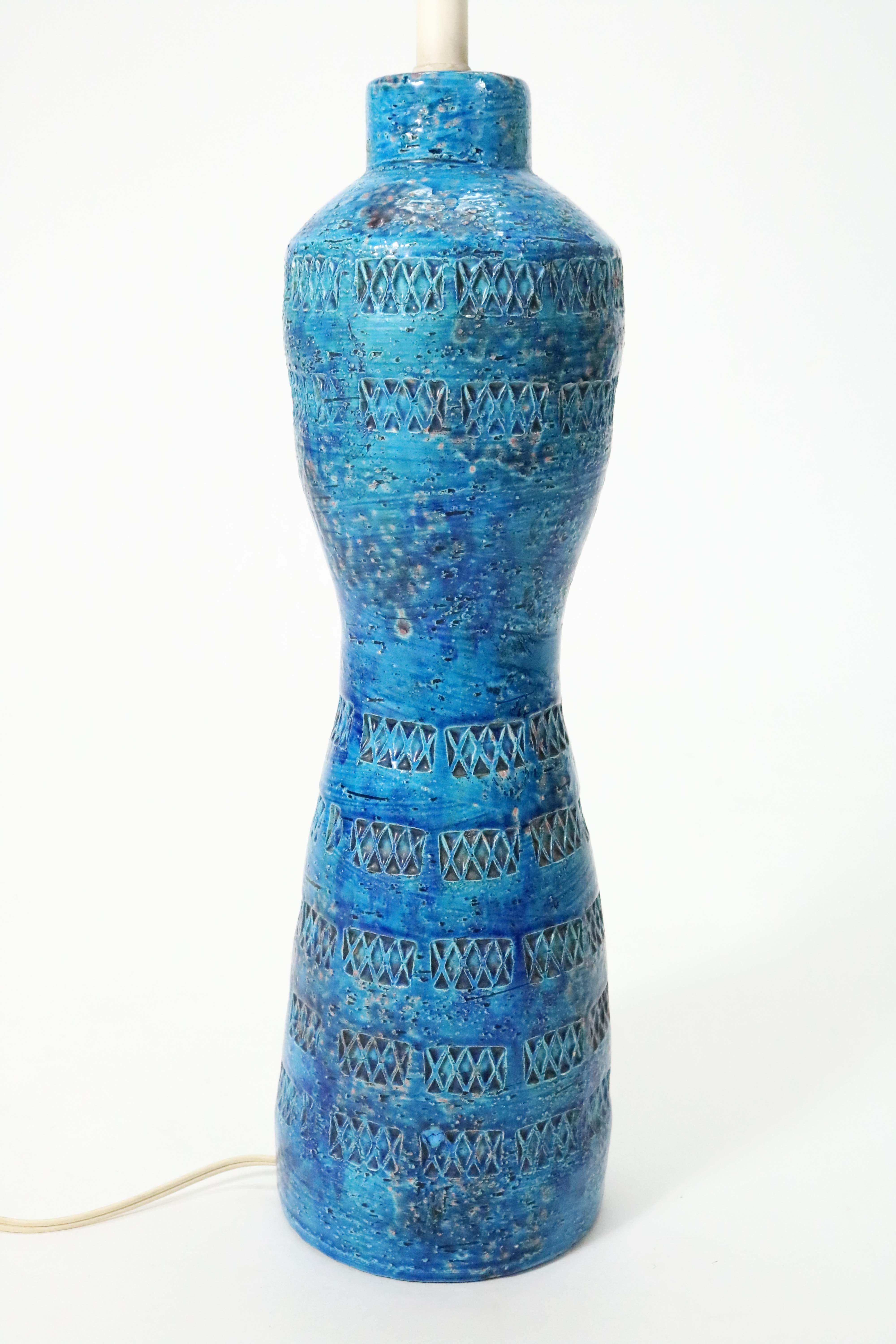 'Rimini Blu' Ceramic Lamp by Aldo Londi for Bitossi 5