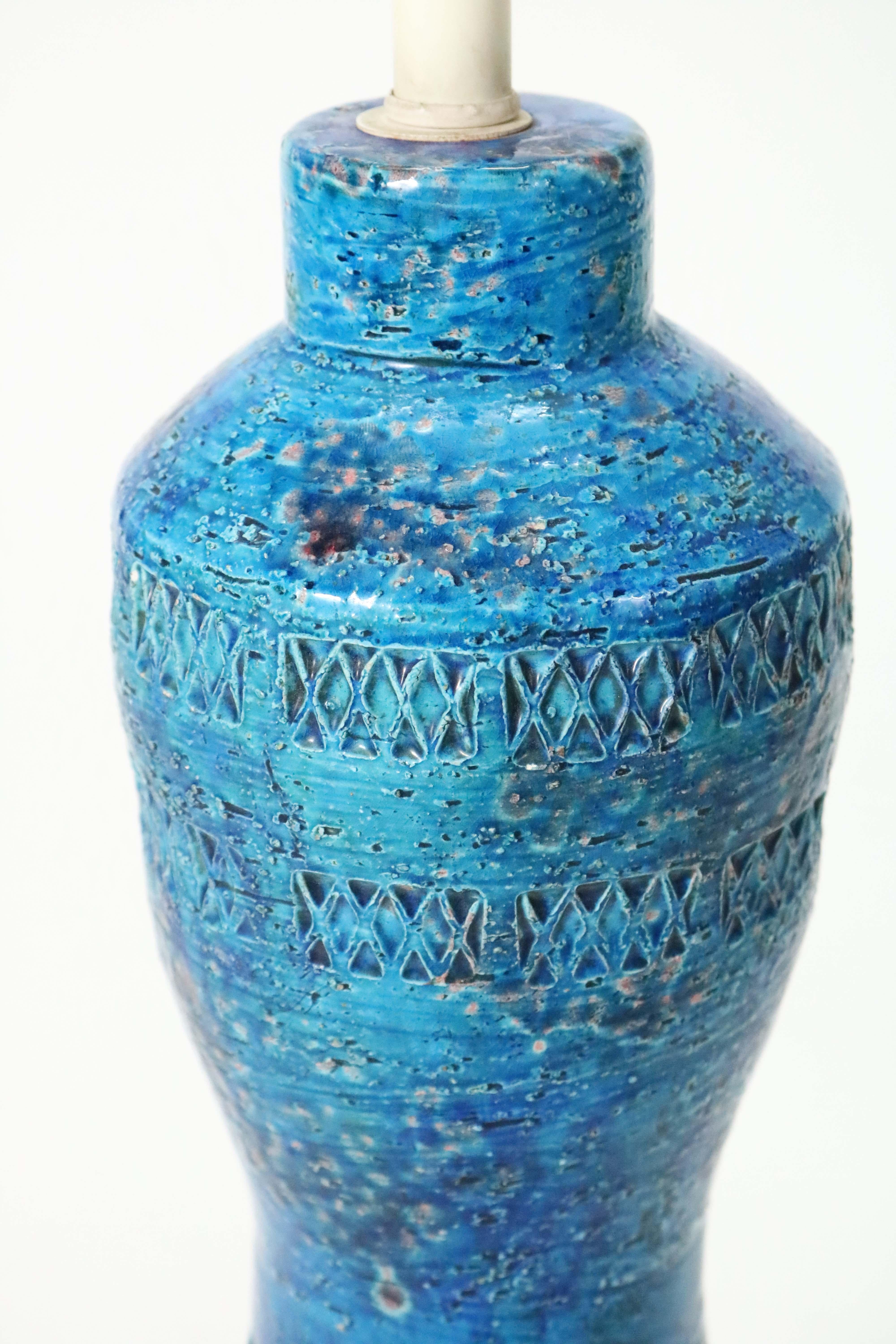 'Rimini Blu' Ceramic Lamp by Aldo Londi for Bitossi 6