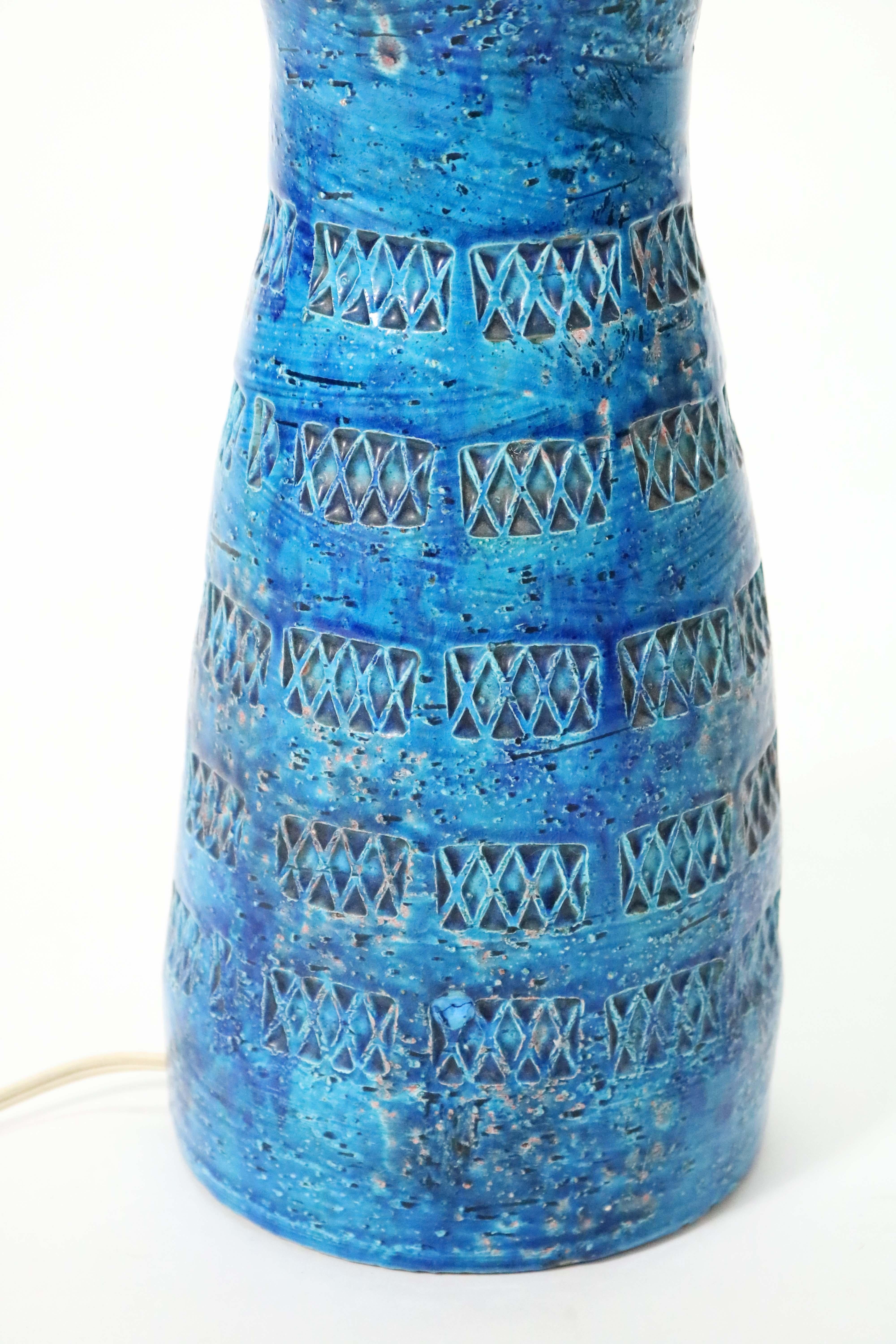 'Rimini Blu' Ceramic Lamp by Aldo Londi for Bitossi 7