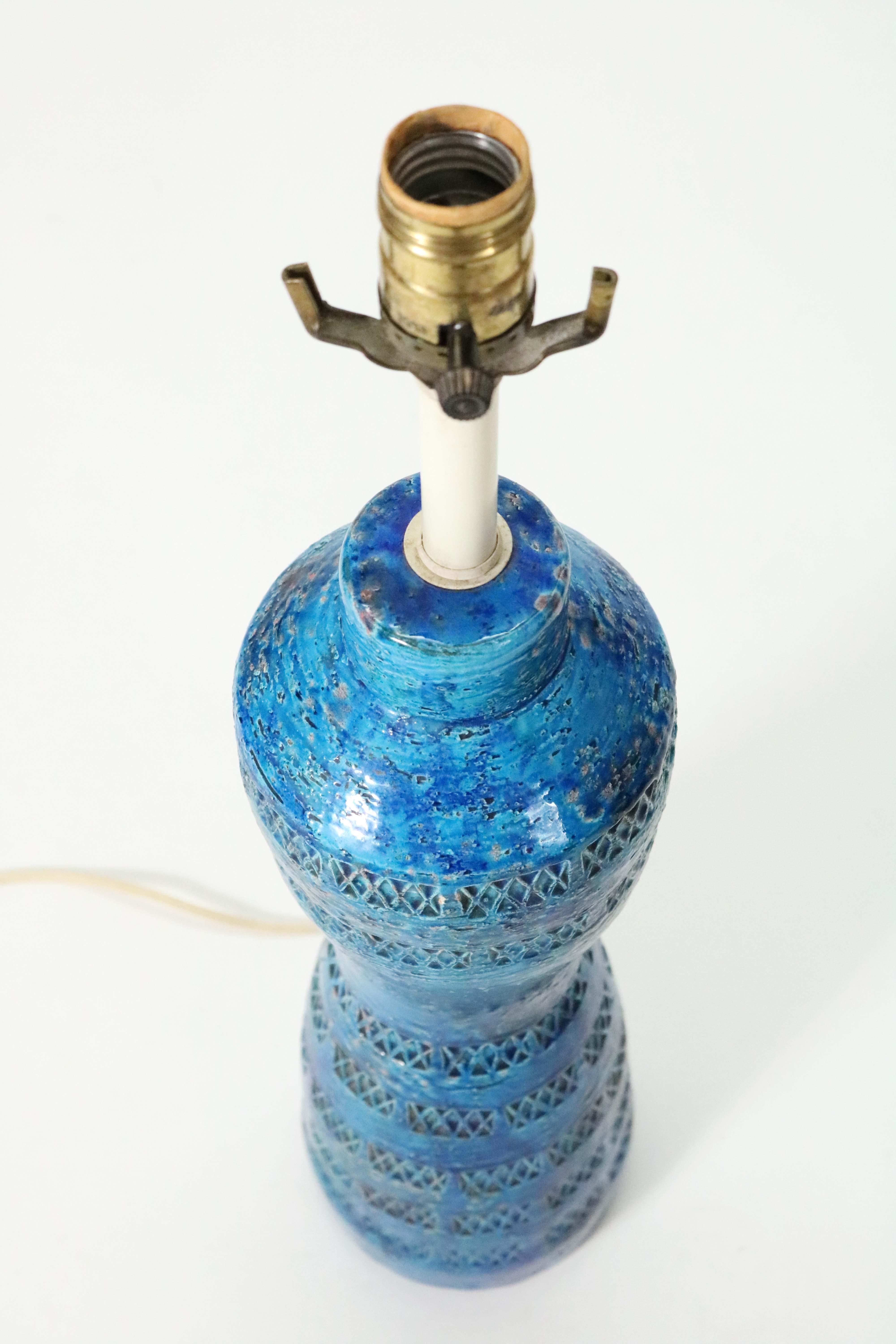 'Rimini Blu' Ceramic Lamp by Aldo Londi for Bitossi 8