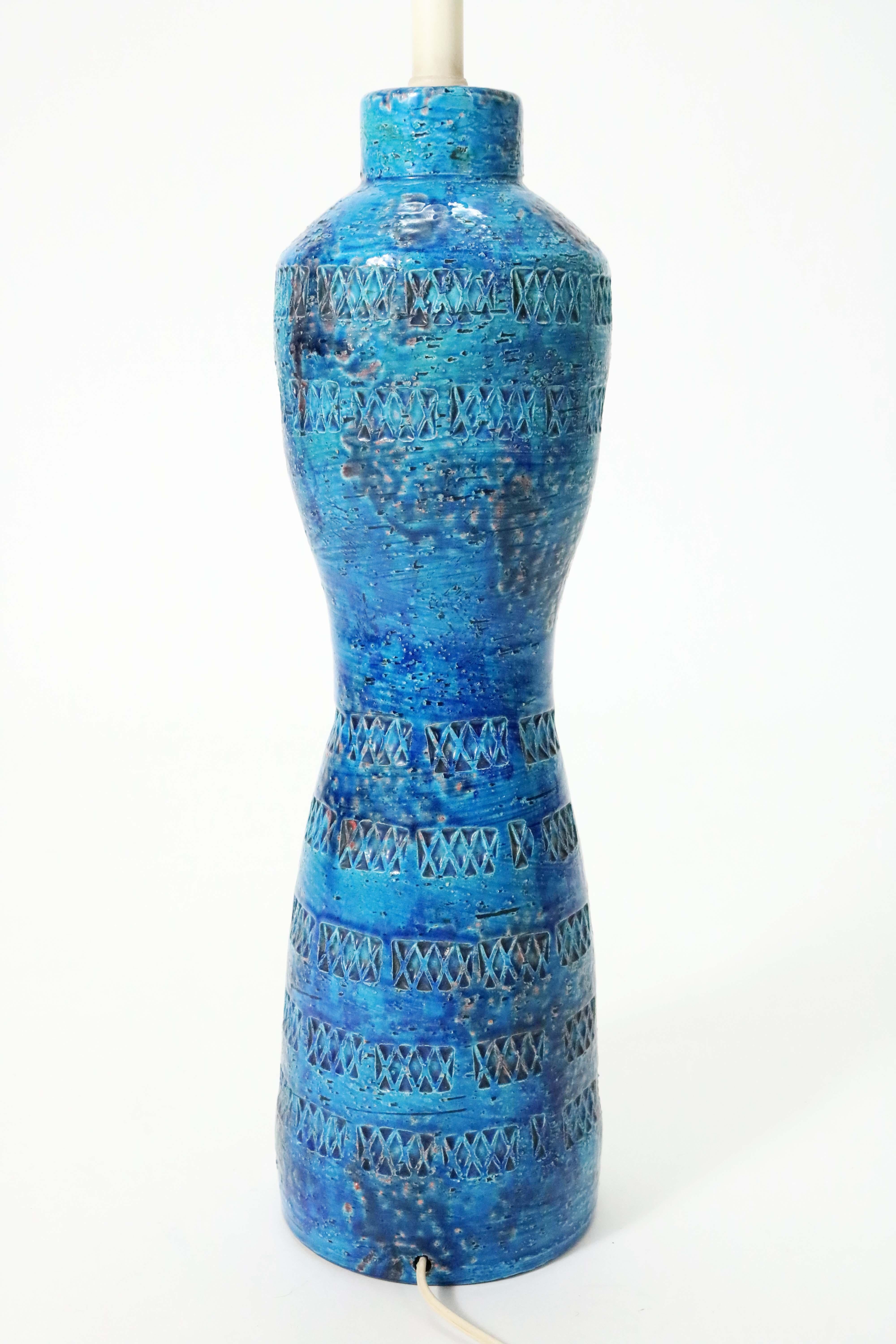 'Rimini Blu' Ceramic Lamp by Aldo Londi for Bitossi 2