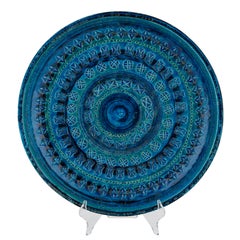 "Rimini Blu" Ceramic Platter by Aldo Londi for Bitossi, circa 1960s