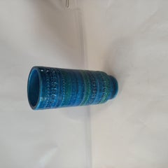 Rimini Blu Ceramic Vase by Aldo Londi for Bitossi, 1950s
