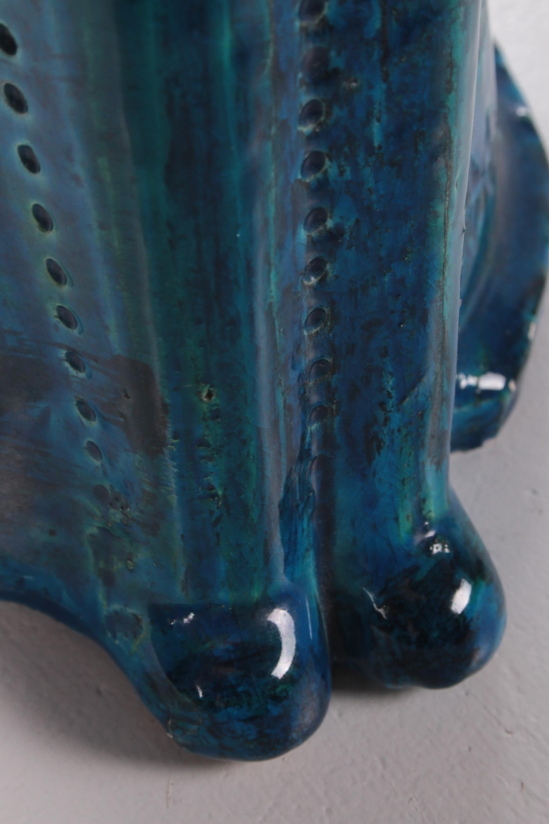 Rimini Blue Cat Made of Ceramics by Aldo Londi, 1960 For Sale 3