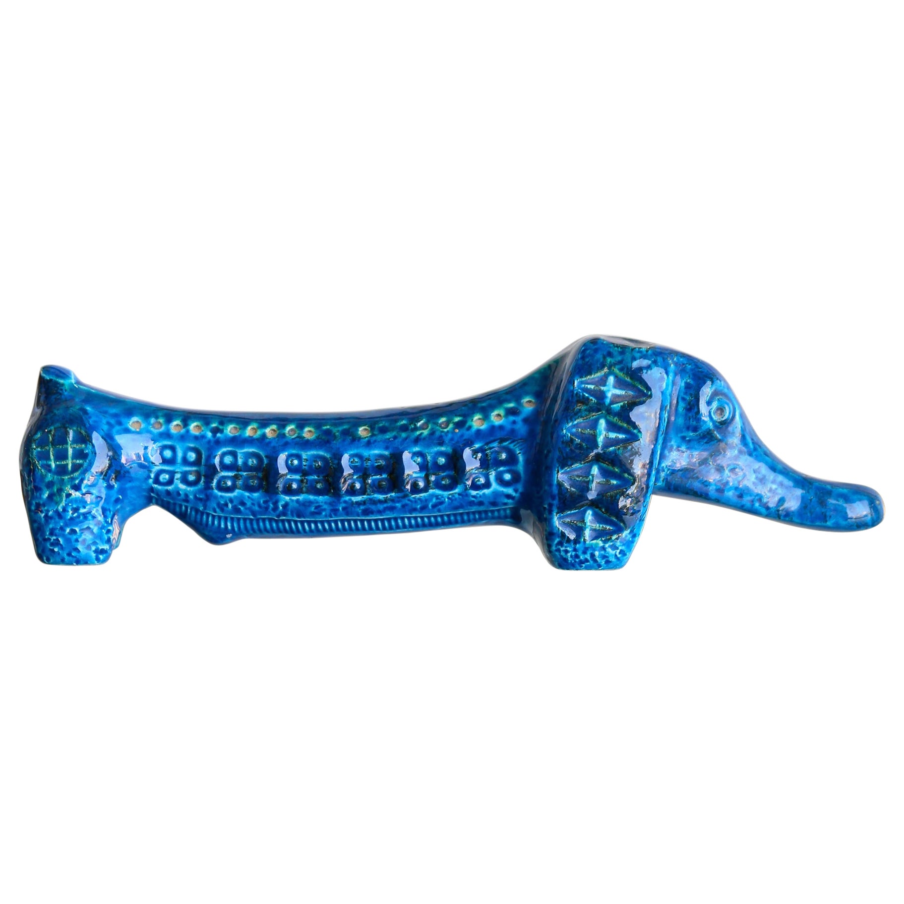 Rimini Blue Ceramic Sculpture by Aldo Londi for Bitossi 1950s