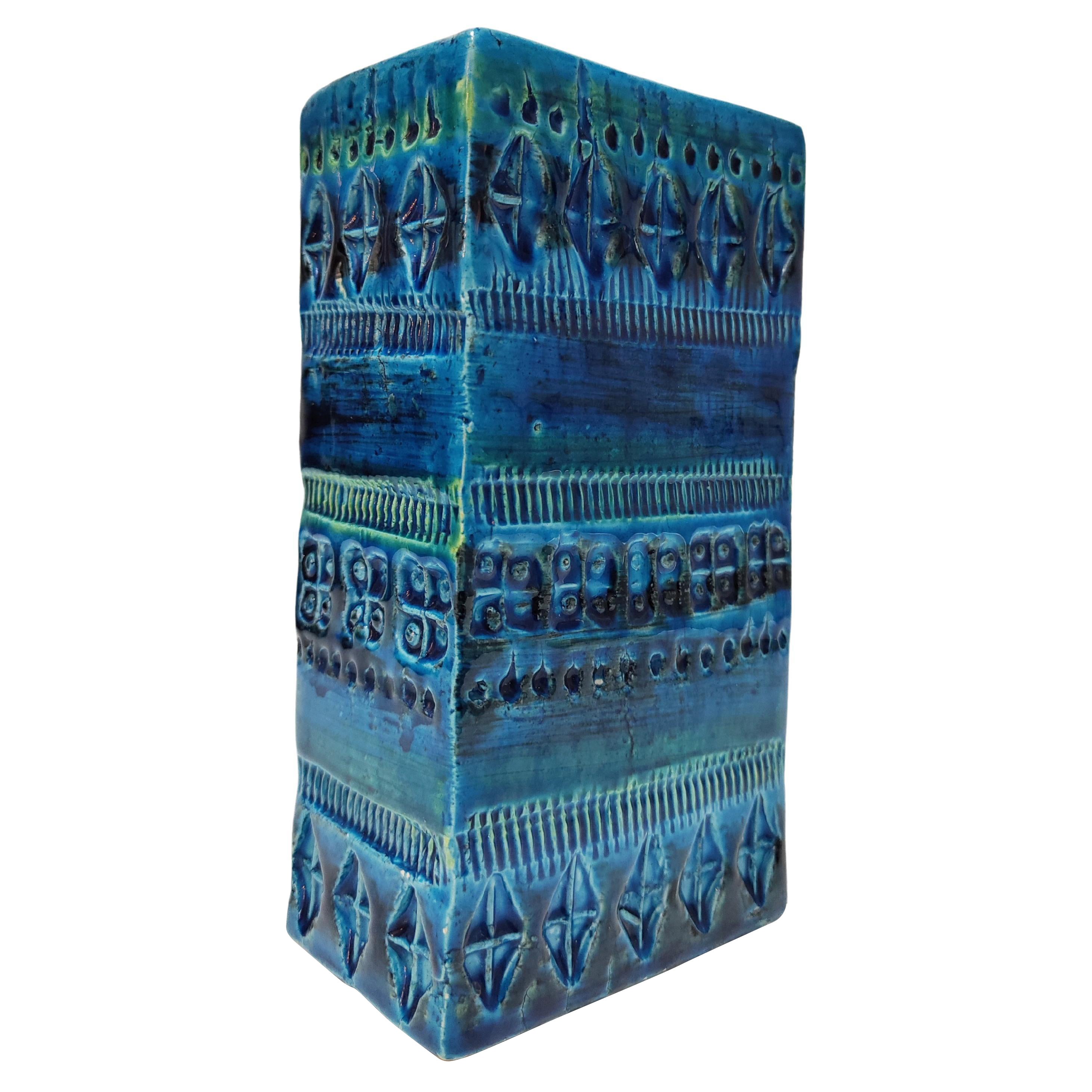 Rimini Blue Vase designed by Aldo Londi for Bittossi Ceramics, Italy 1970s