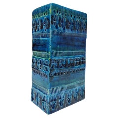 Rimini Blue Vase designed by Aldo Londi for Bittossi Ceramics, Italy 1970s