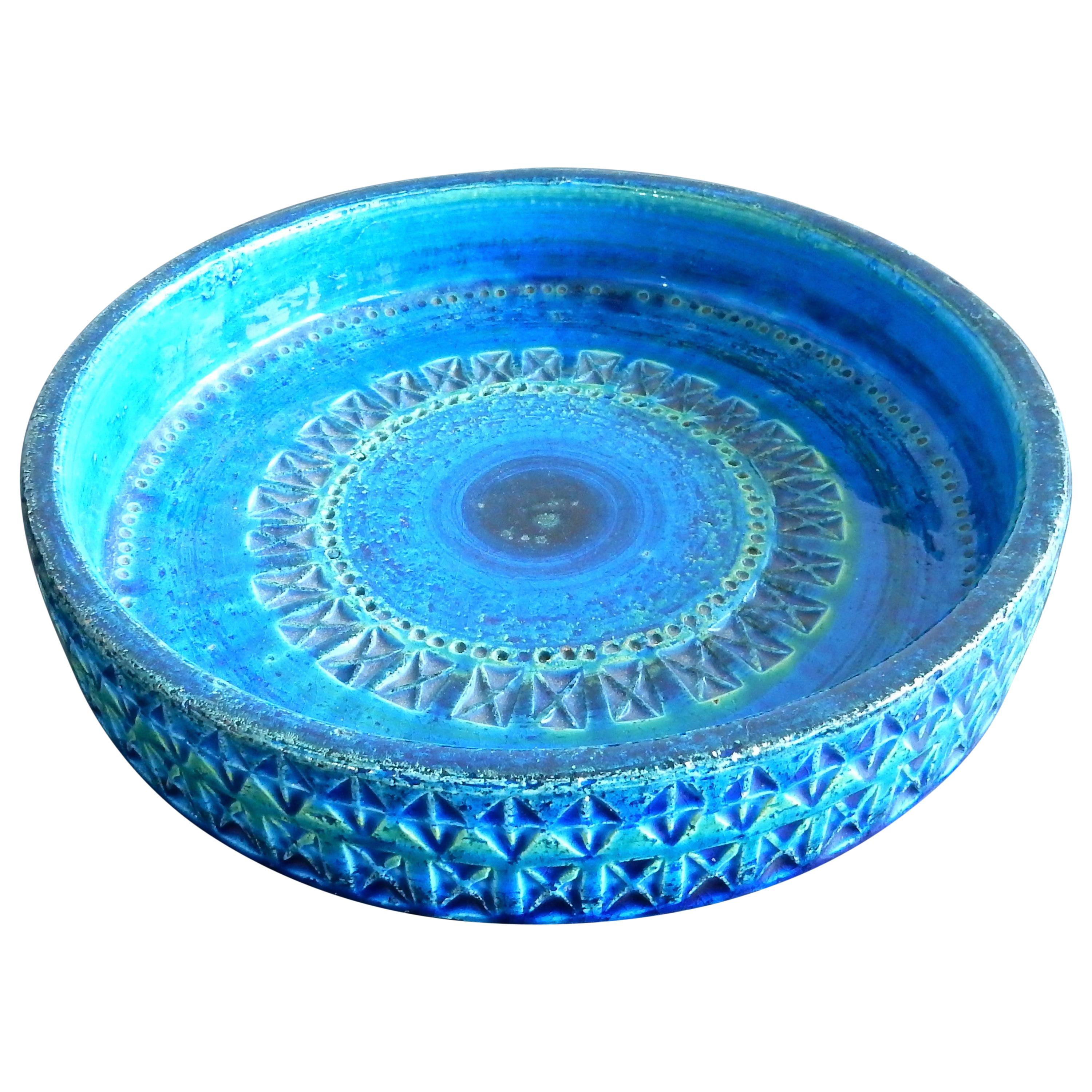 Rimini Blu'series Ceramic Bowl by Aldo Londi Rimini for Bitossi, Italy,  1960s at 1stDibs