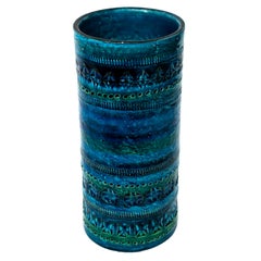 Rimini Cylindrical Ceramic Vase by Aldo Londi for Bitossi