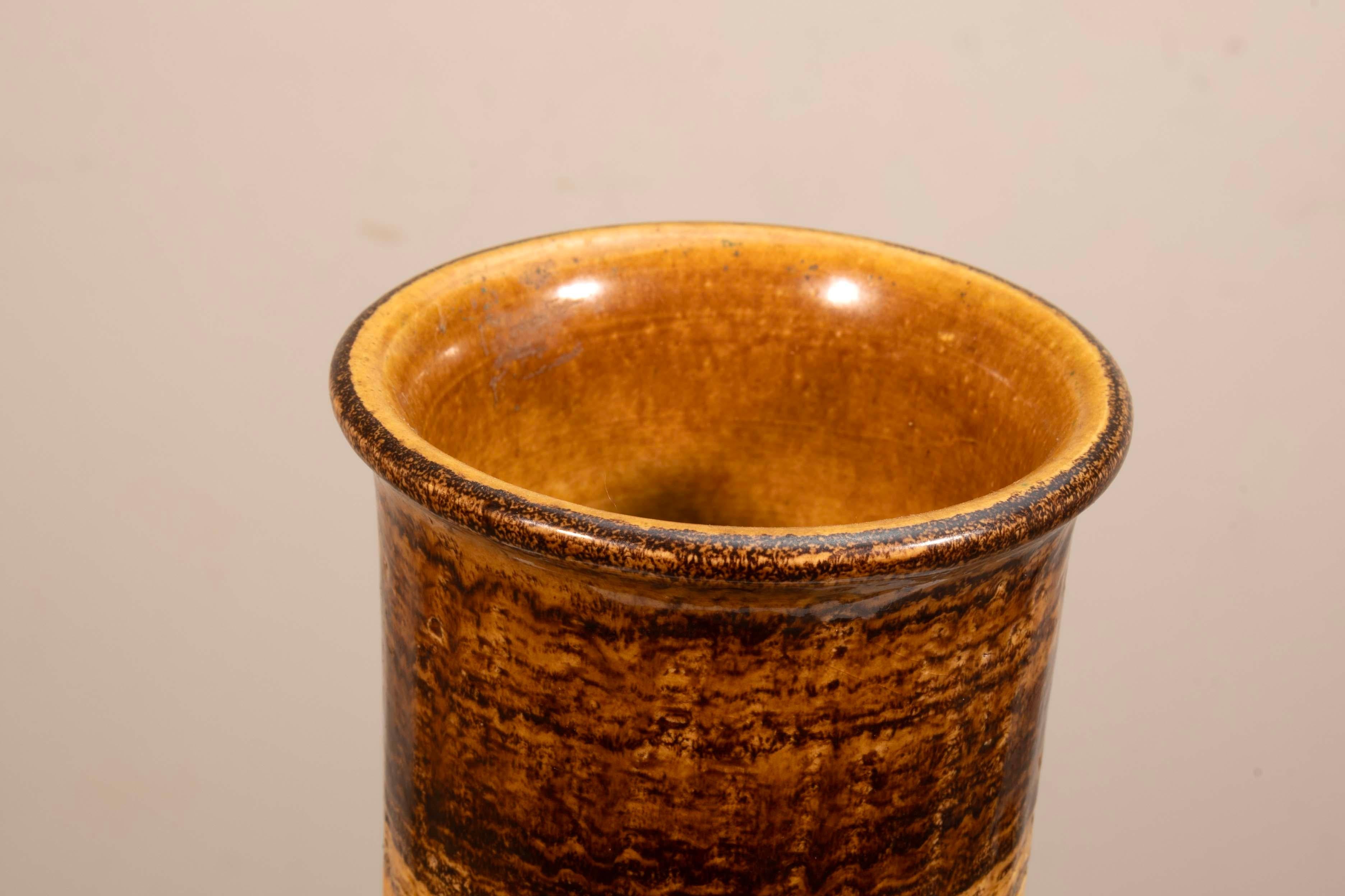 Mid-Century Modern Rimini Sahara Bitossi Ceramic Pottery Vase for Raymor Mid Century Modern