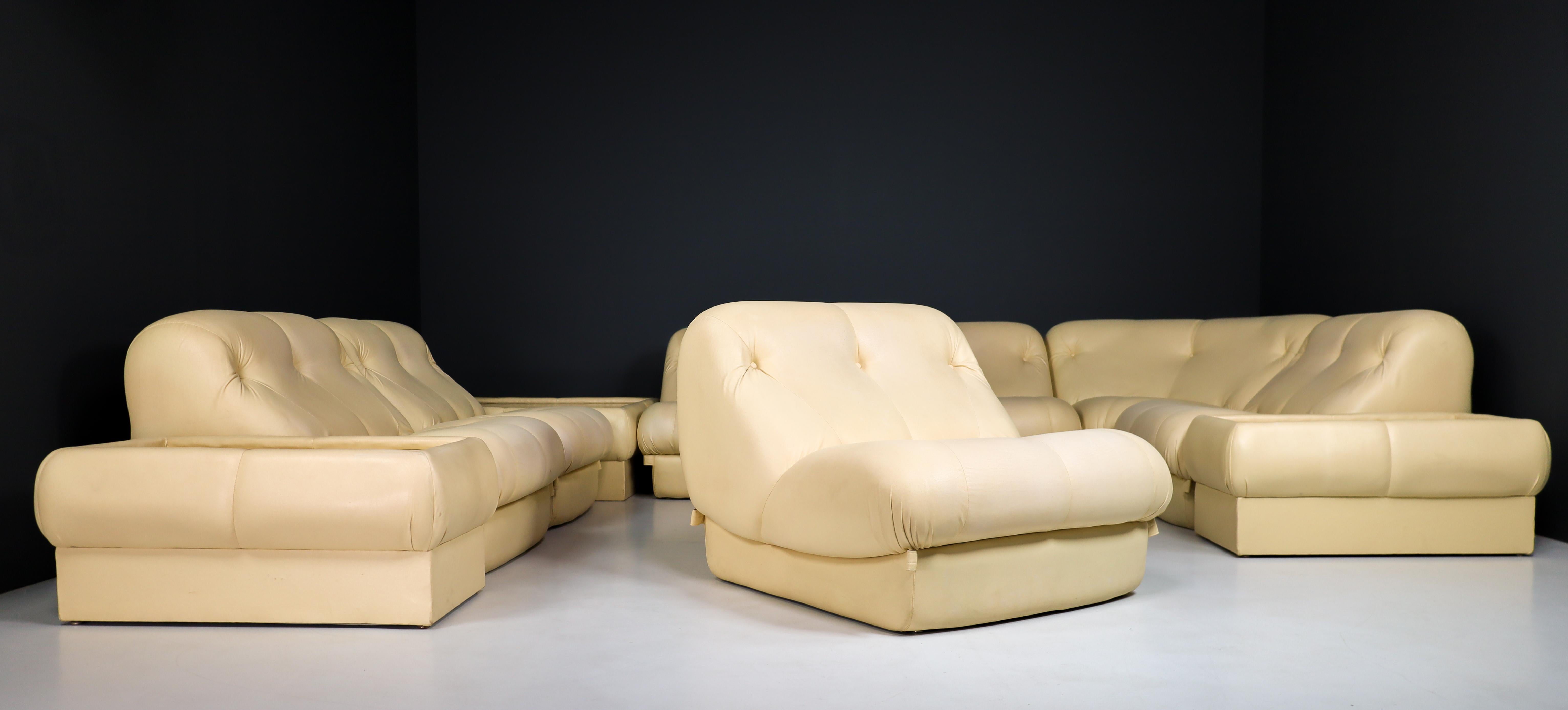 Rimo Maturi for Mimo Padova Modular Sofa Nuvolone in Leather, Italy, 1970s For Sale 4