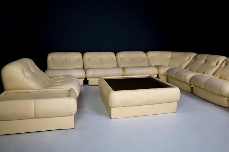 Mid-Century Modern Rimo Maturi for Mimo Padova Modular Sofa Nuvolone in Leather, Italy, 1970s For Sale